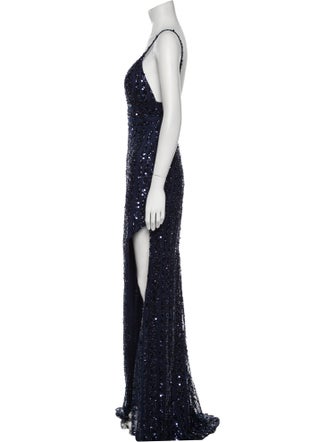 Terani Couture V-Neck Long Dress