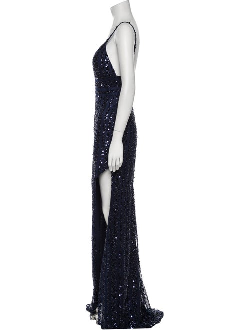 Terani Couture V-Neck Long Dress