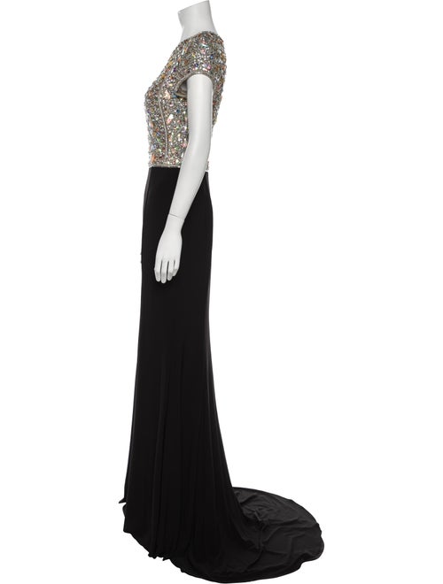 Terani Couture Patterned Long Dress