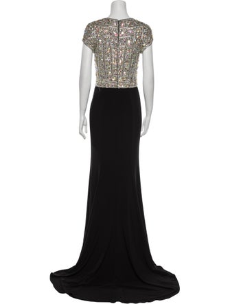 Terani Couture Patterned Long Dress