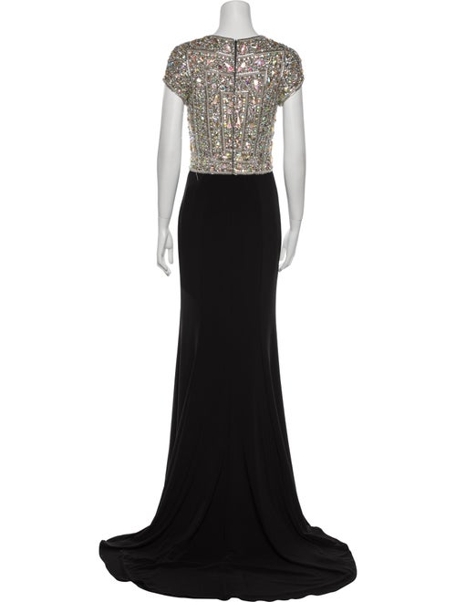 Terani Couture Patterned Long Dress