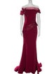 Terani Couture Off-The-Shoulder Long Dress