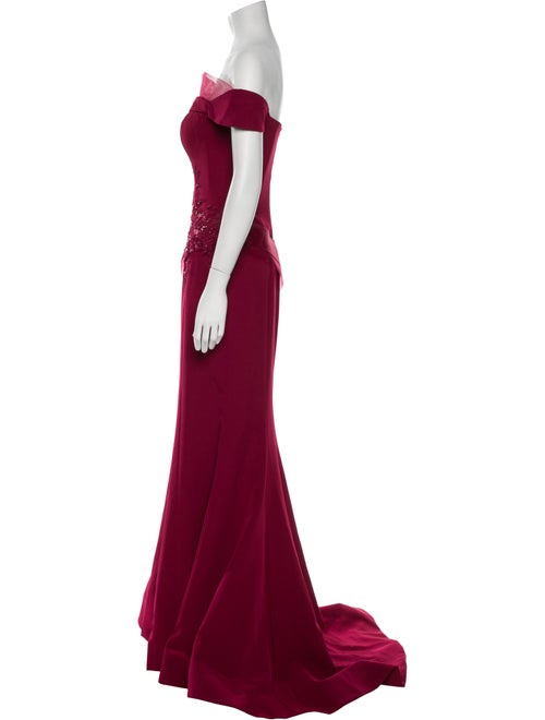 Terani Couture Off-The-Shoulder Long Dress