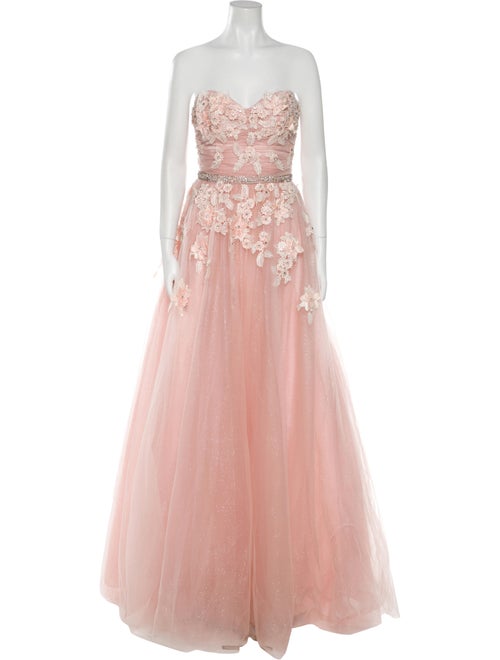 Terani Couture Strapless Long Dress