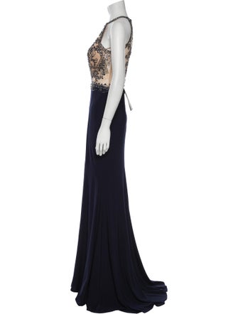 Terani Couture Halterneck Long Dress
