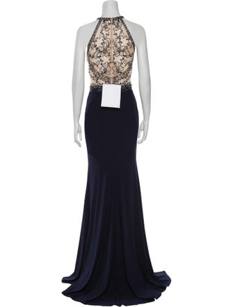 Terani Couture Halterneck Long Dress