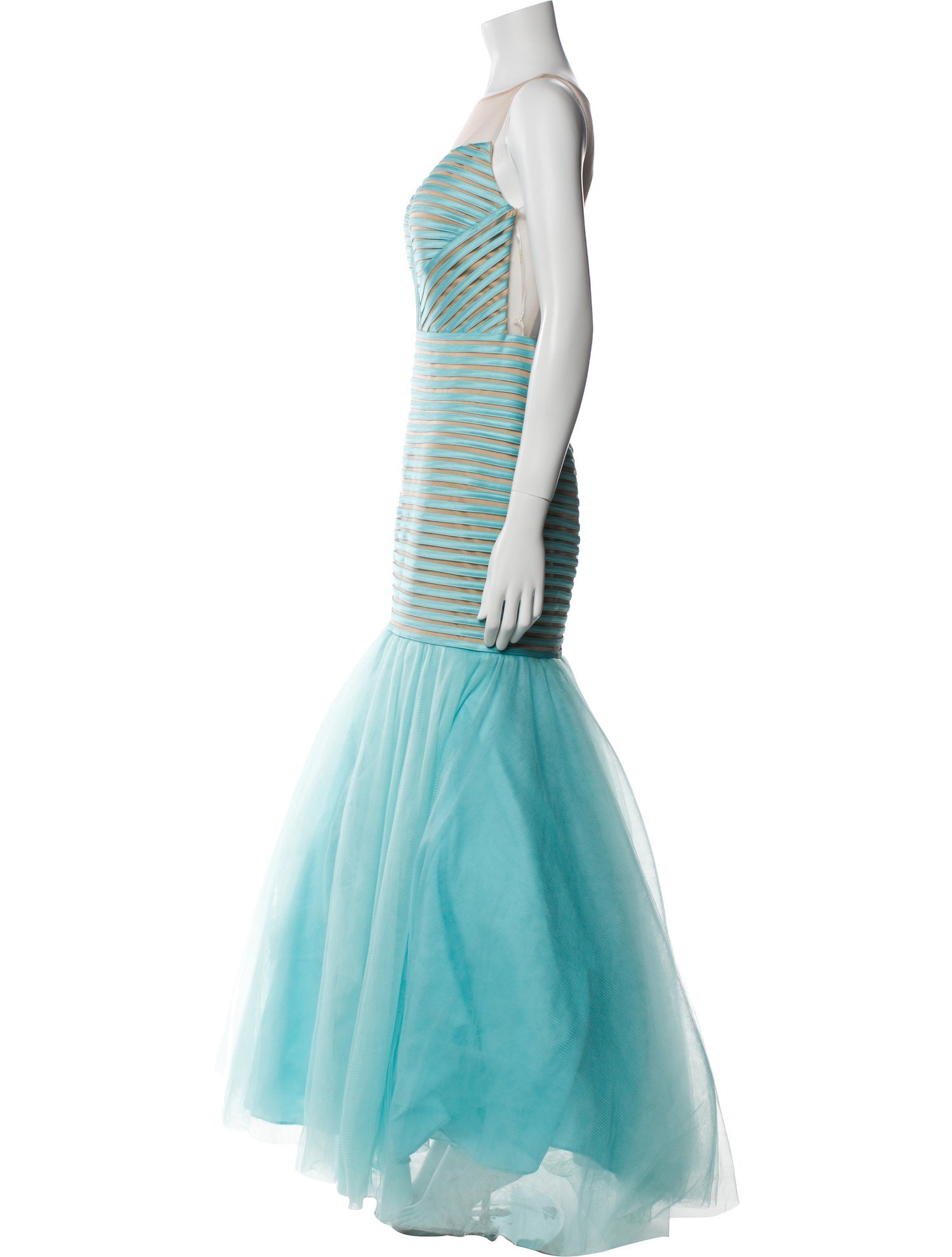 Terani Couture Square Neckline Long Dress