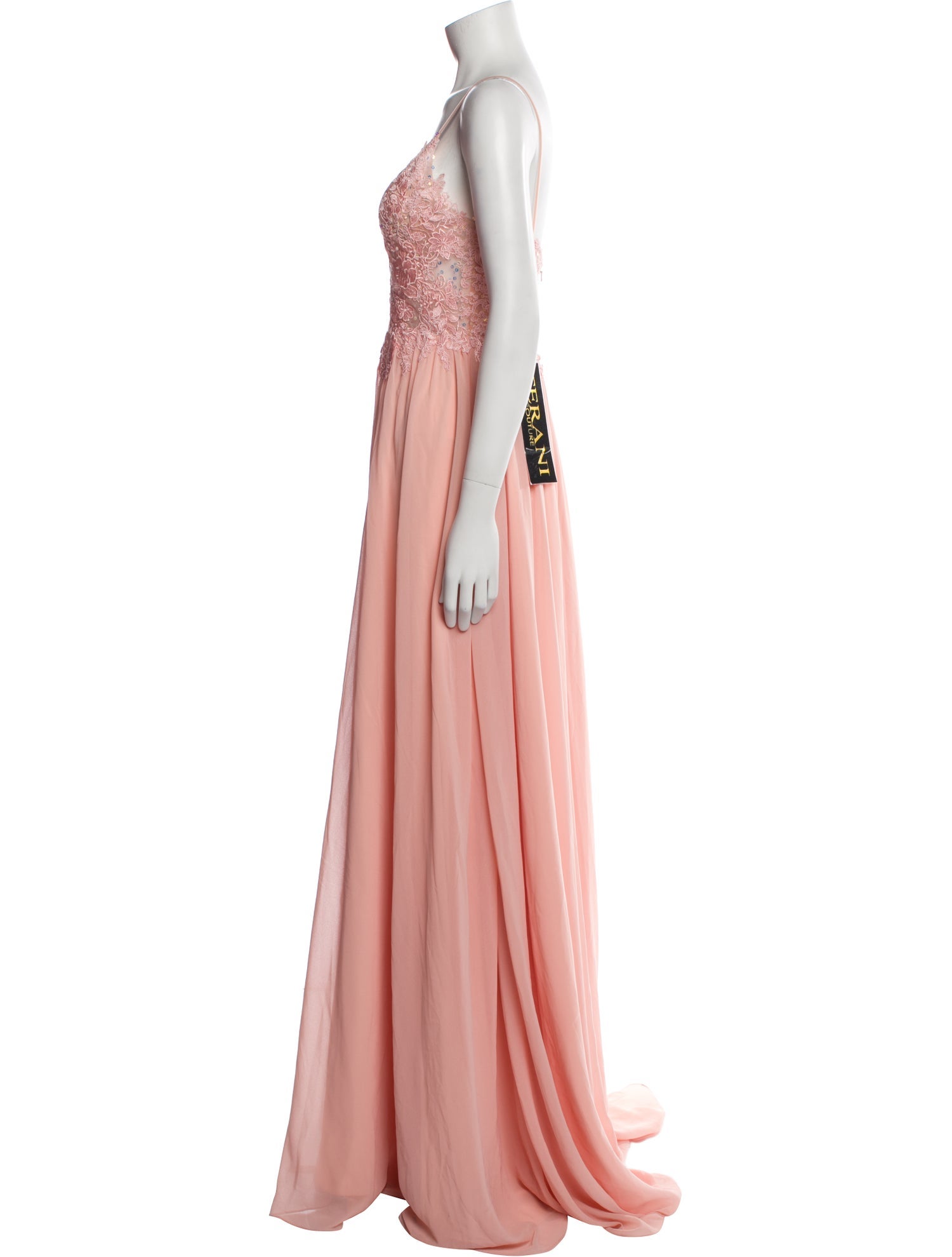 Terani Couture Silk Long Dress