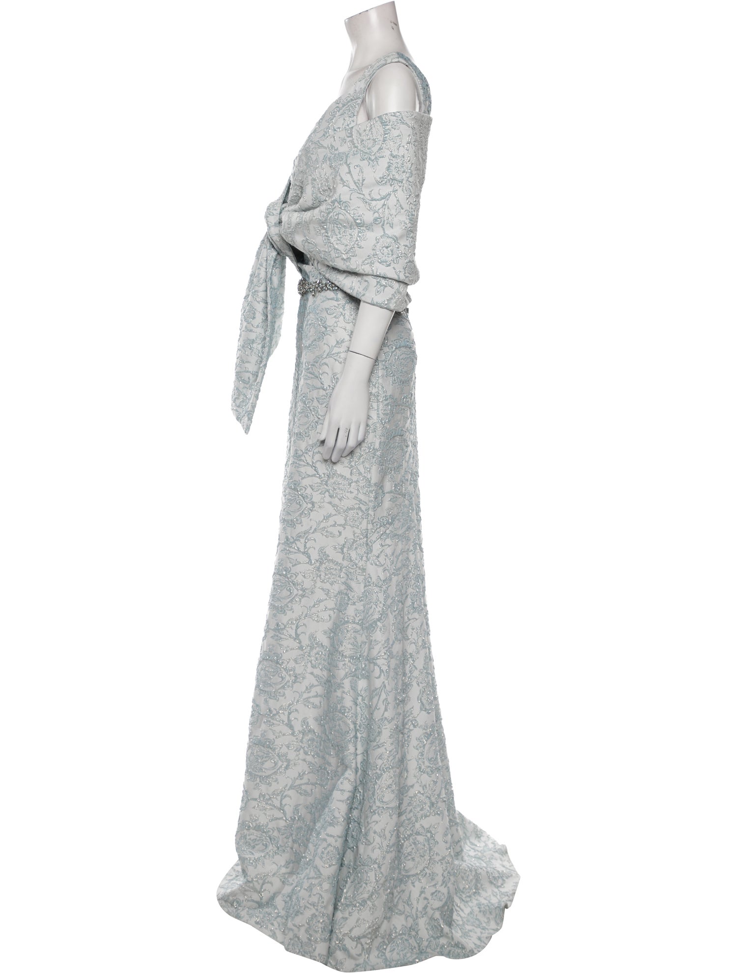 Terani Couture Lace Pattern Long Dress w/ Tags