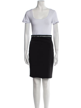 Terani Couture Colorblock Pattern Crystal Embellishments Skirt Set