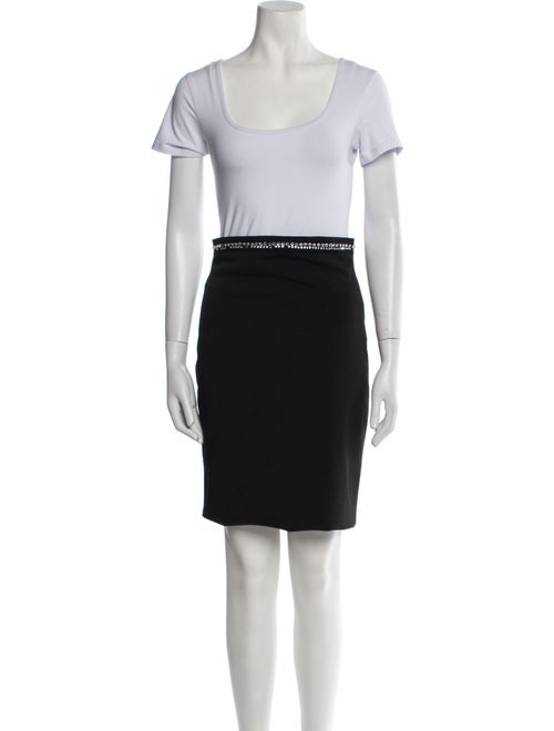 Terani Couture Colorblock Pattern Crystal Embellishments Skirt Set