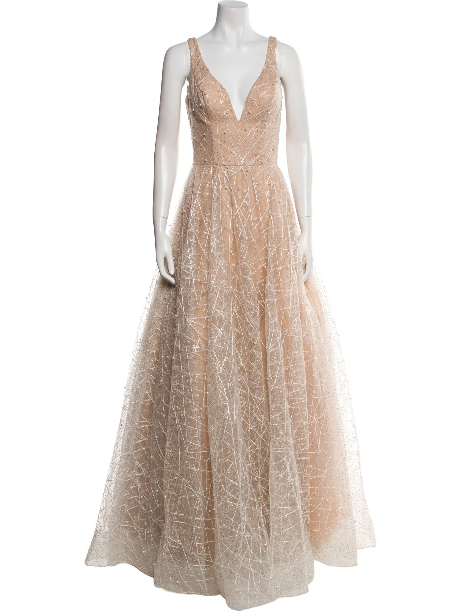 Terani Couture V-Neck Long Dress