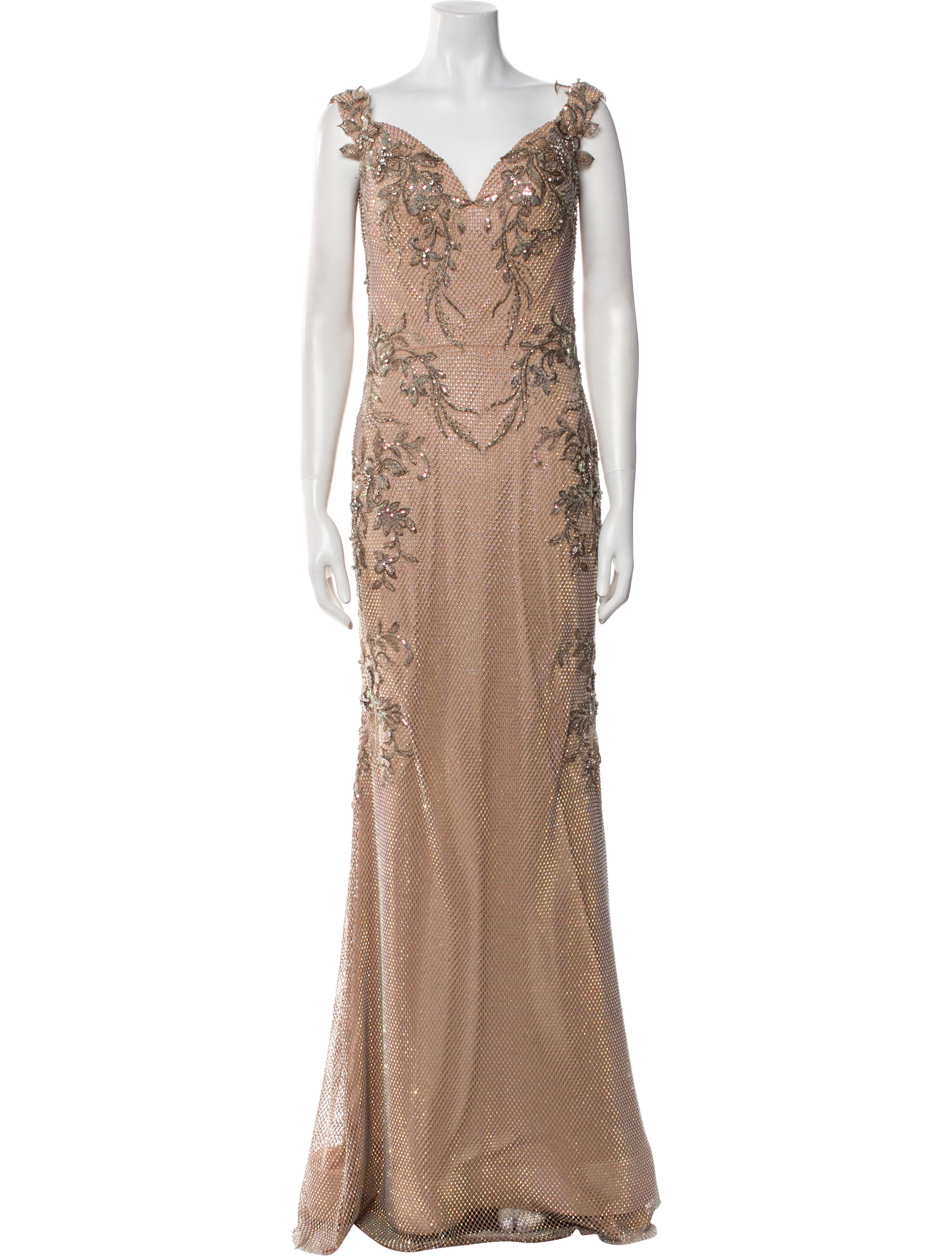 Terani Couture V-Neck Long Dress