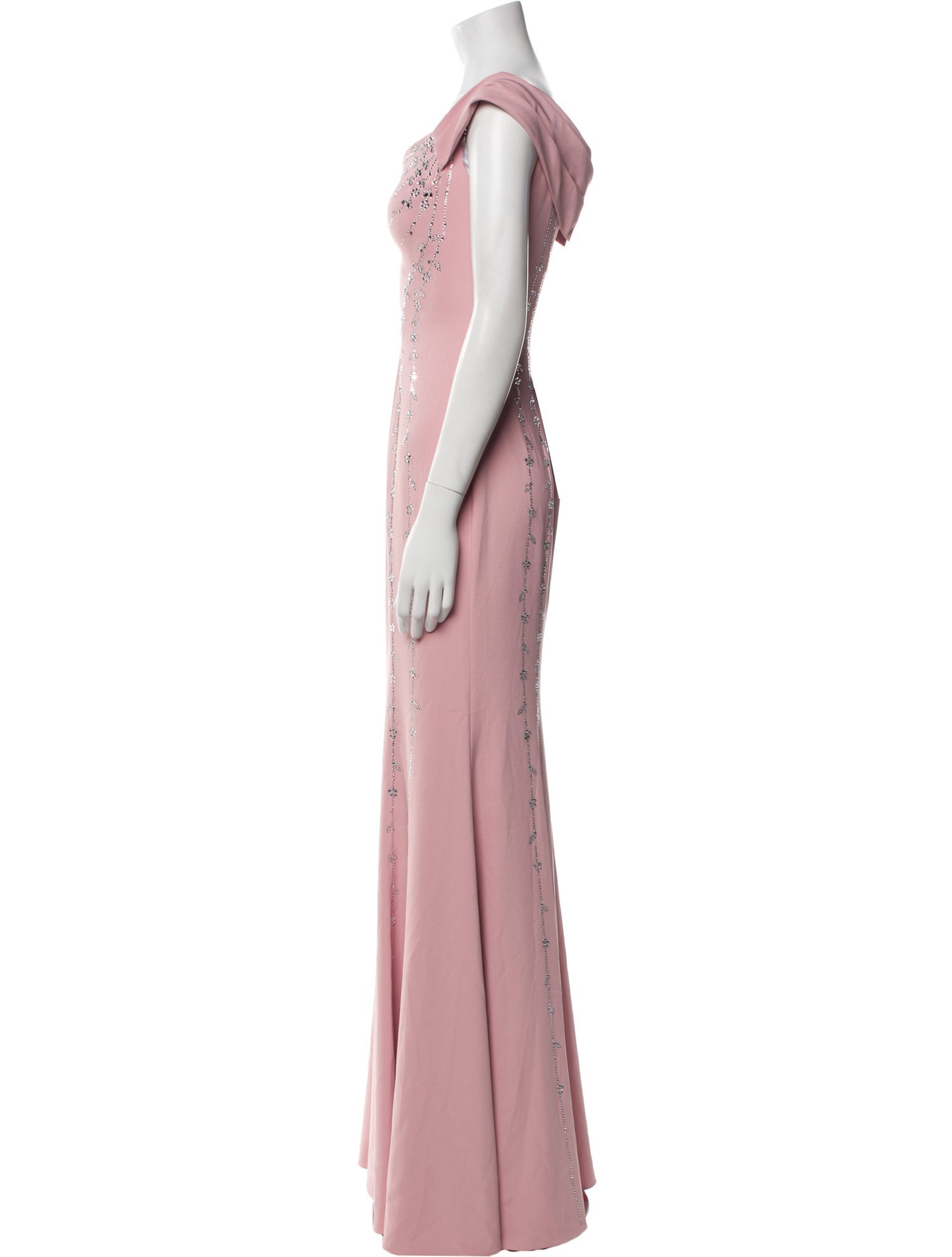 Terani Couture Square Neckline Long Dress