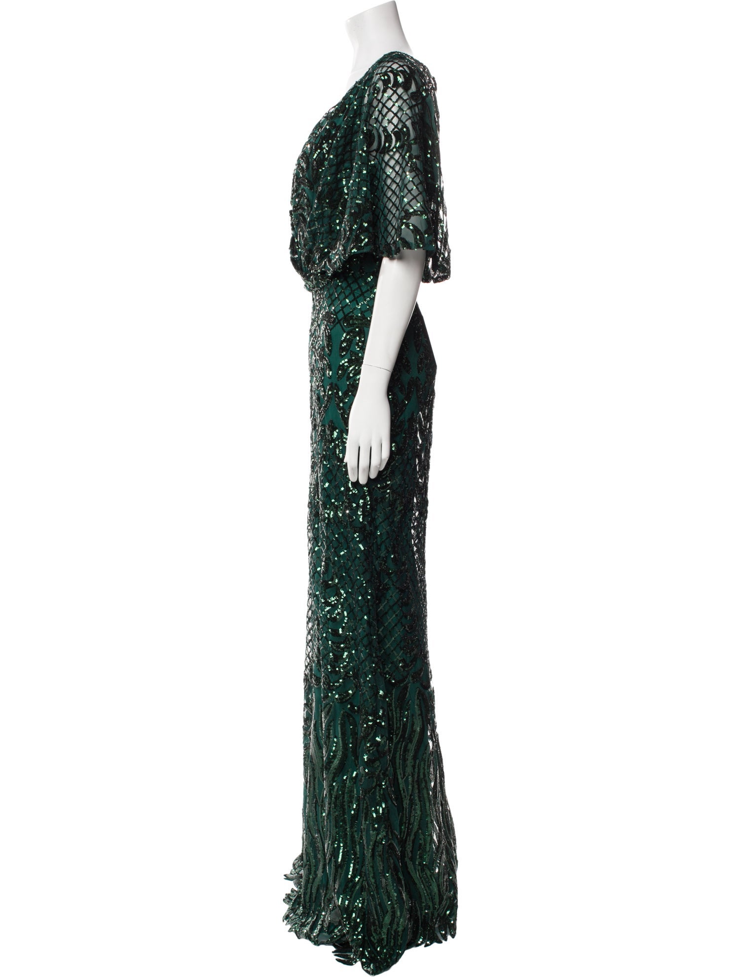 Terani Couture Mesh Long Dress w/ Tags