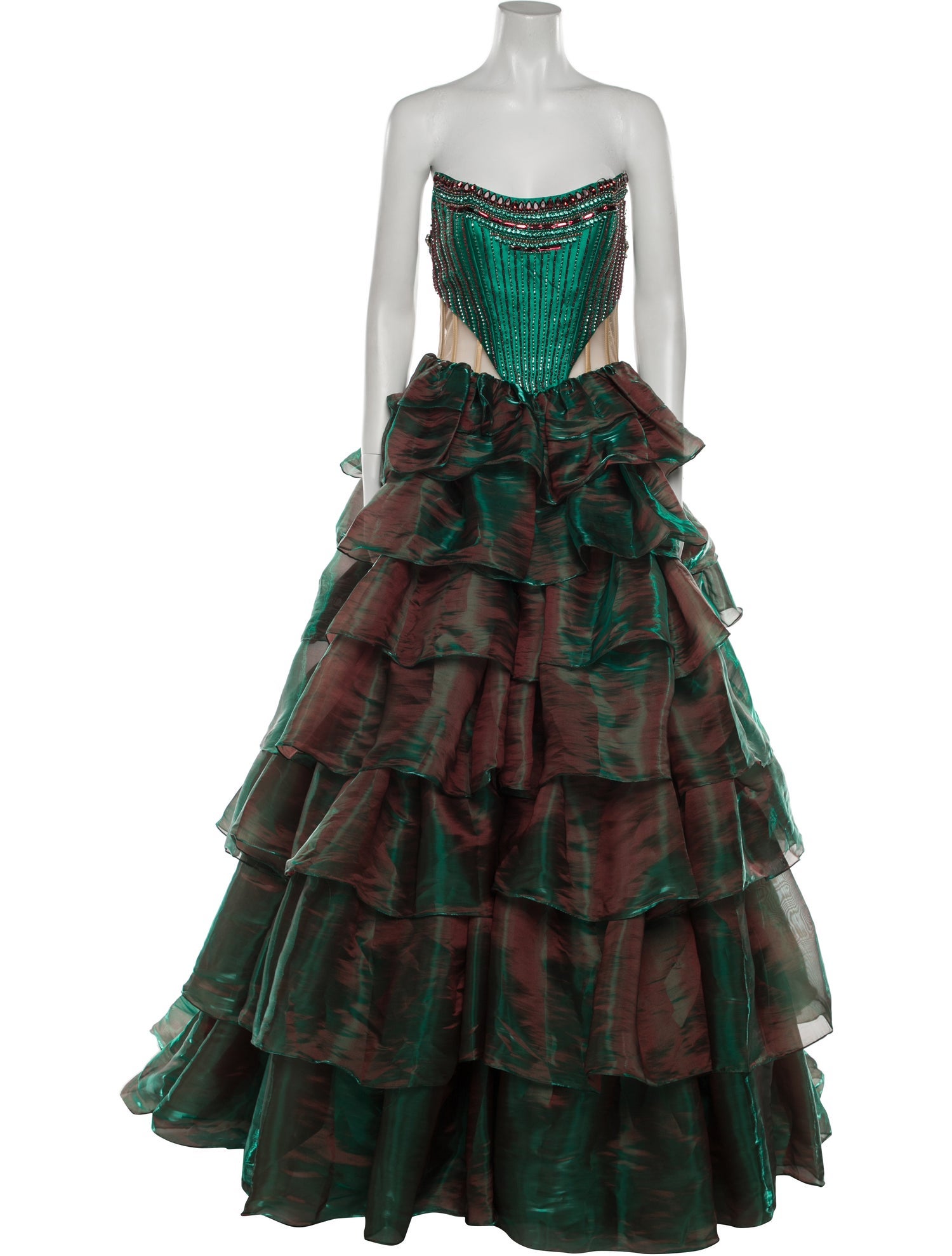 Terani Couture Printed Long Dress