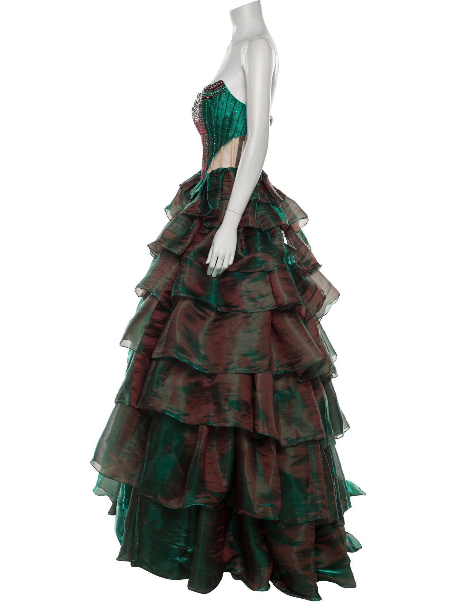 Terani Couture Printed Long Dress