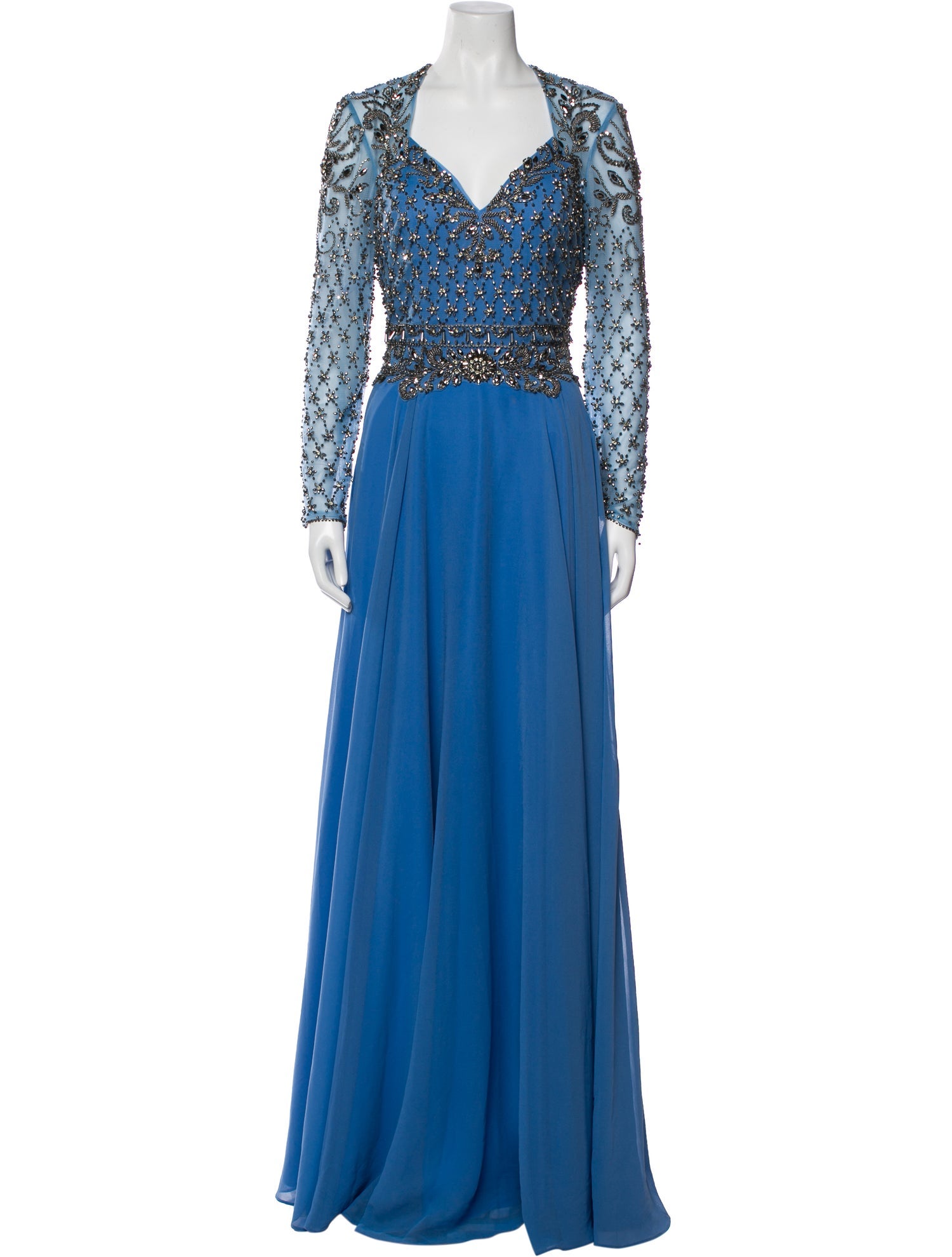 Terani Couture V-Neck Long Dress w/ Tags