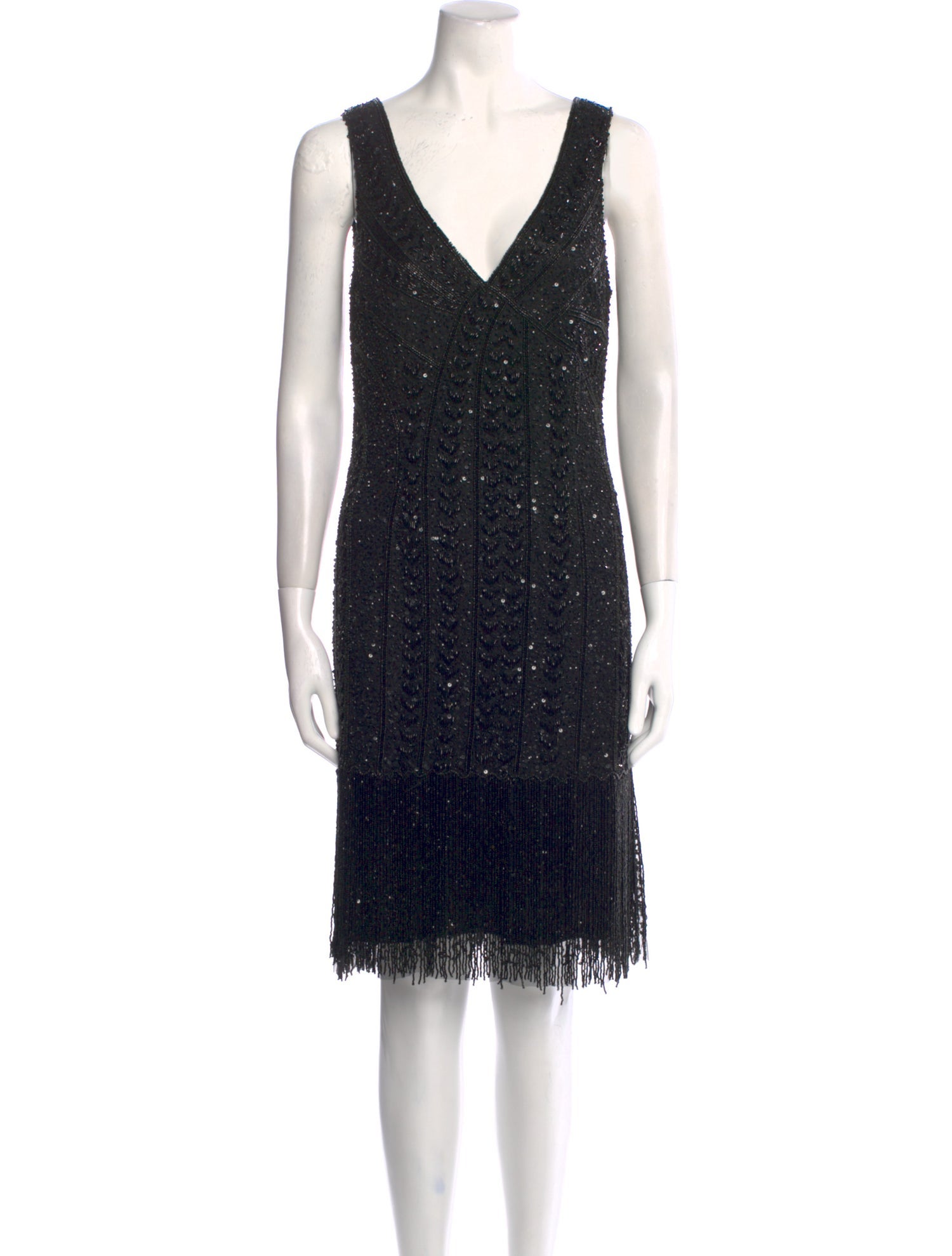 Terani Couture V-Neck Knee-Length Dress w/ Tags