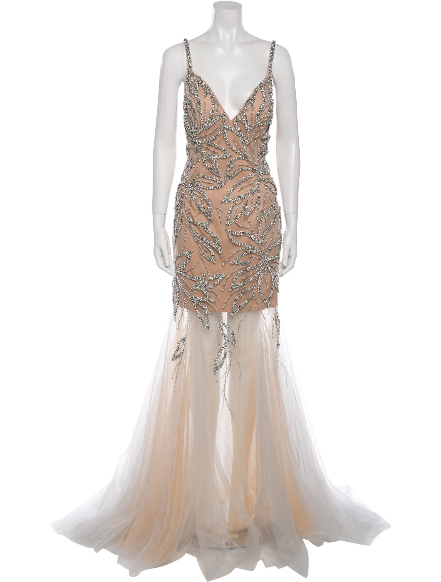 Terani Couture Lace Pattern Long Dress w/ Tags