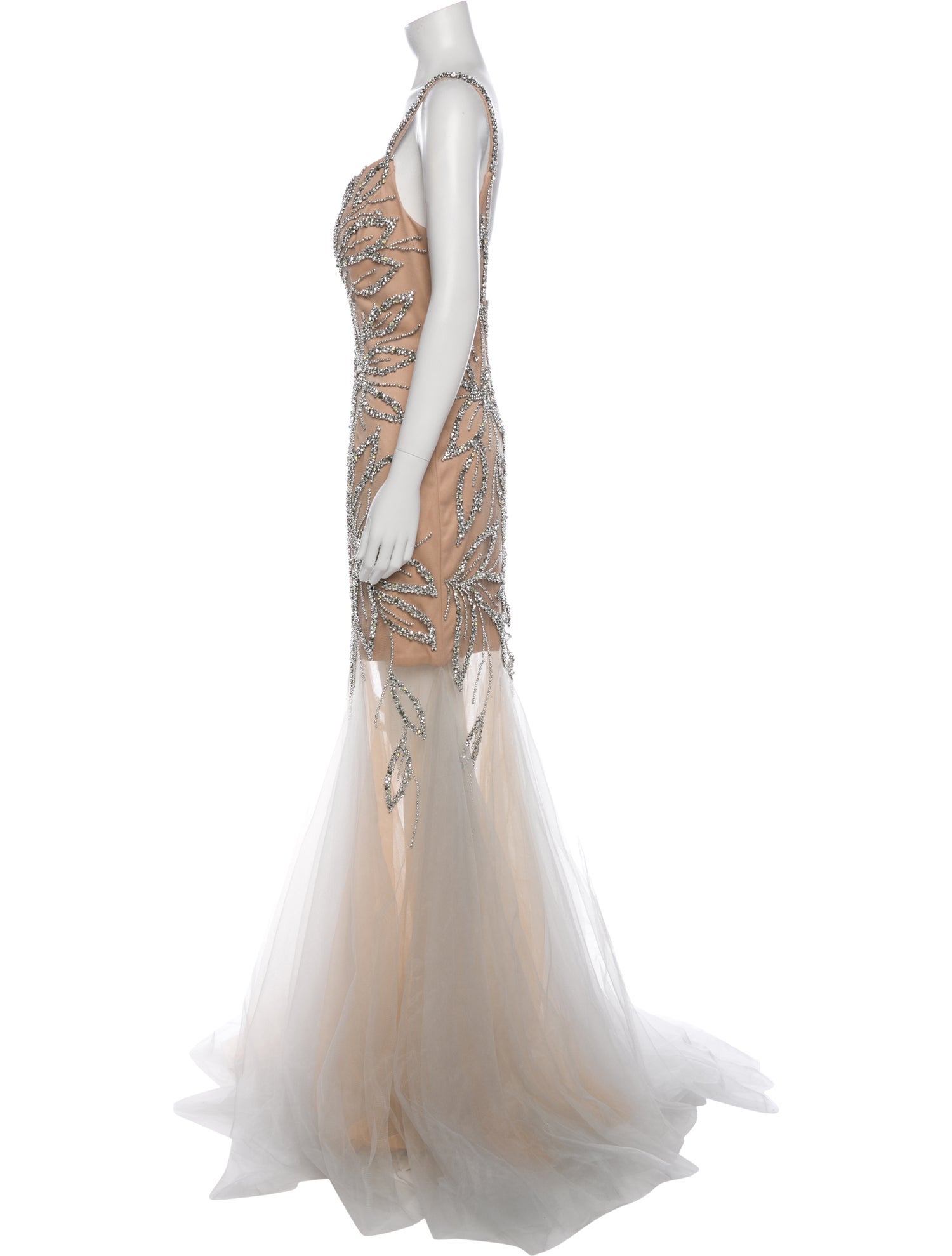 Terani Couture Lace Pattern Long Dress w/ Tags