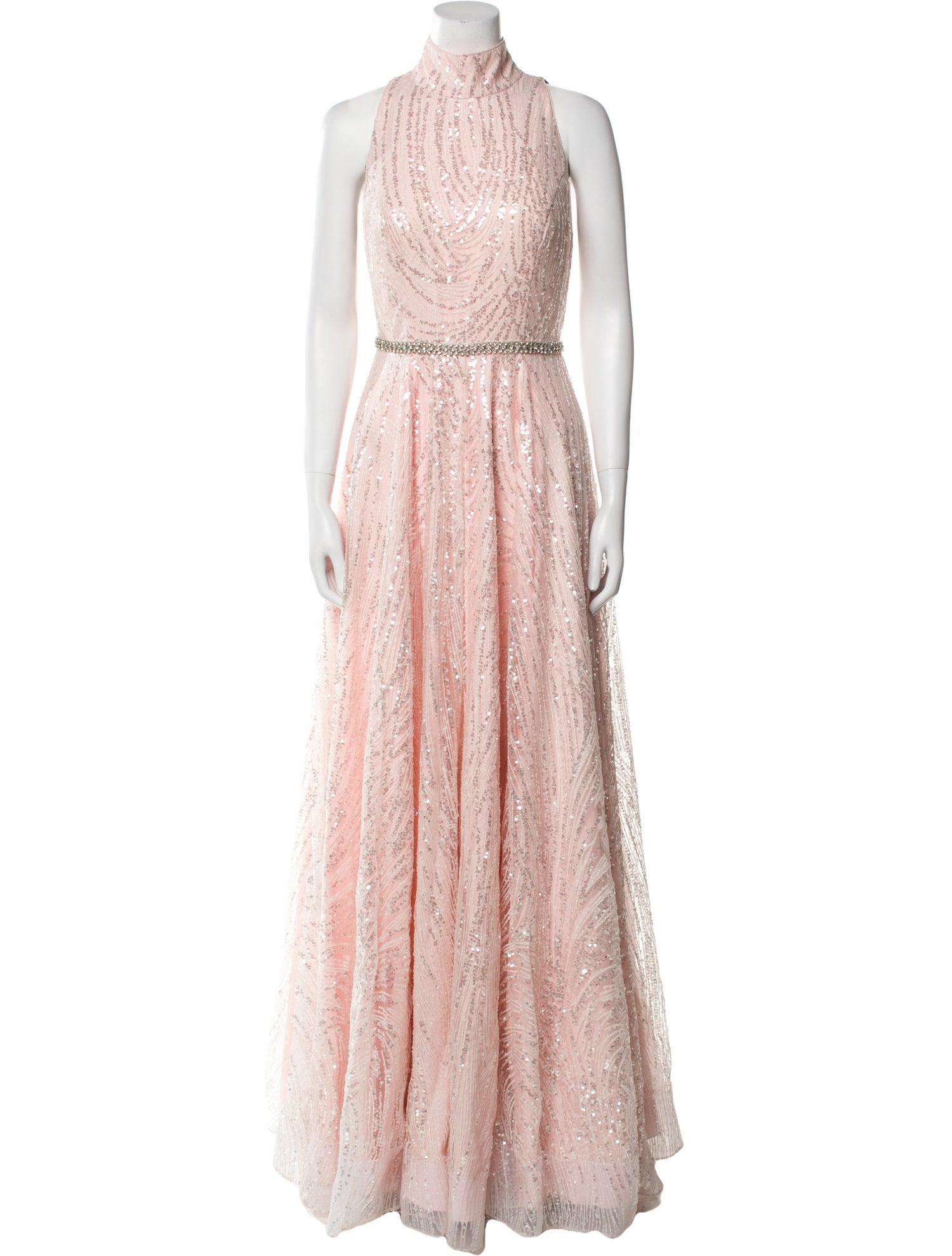 Terani Couture Mock Neck Long Dress w/ Tags