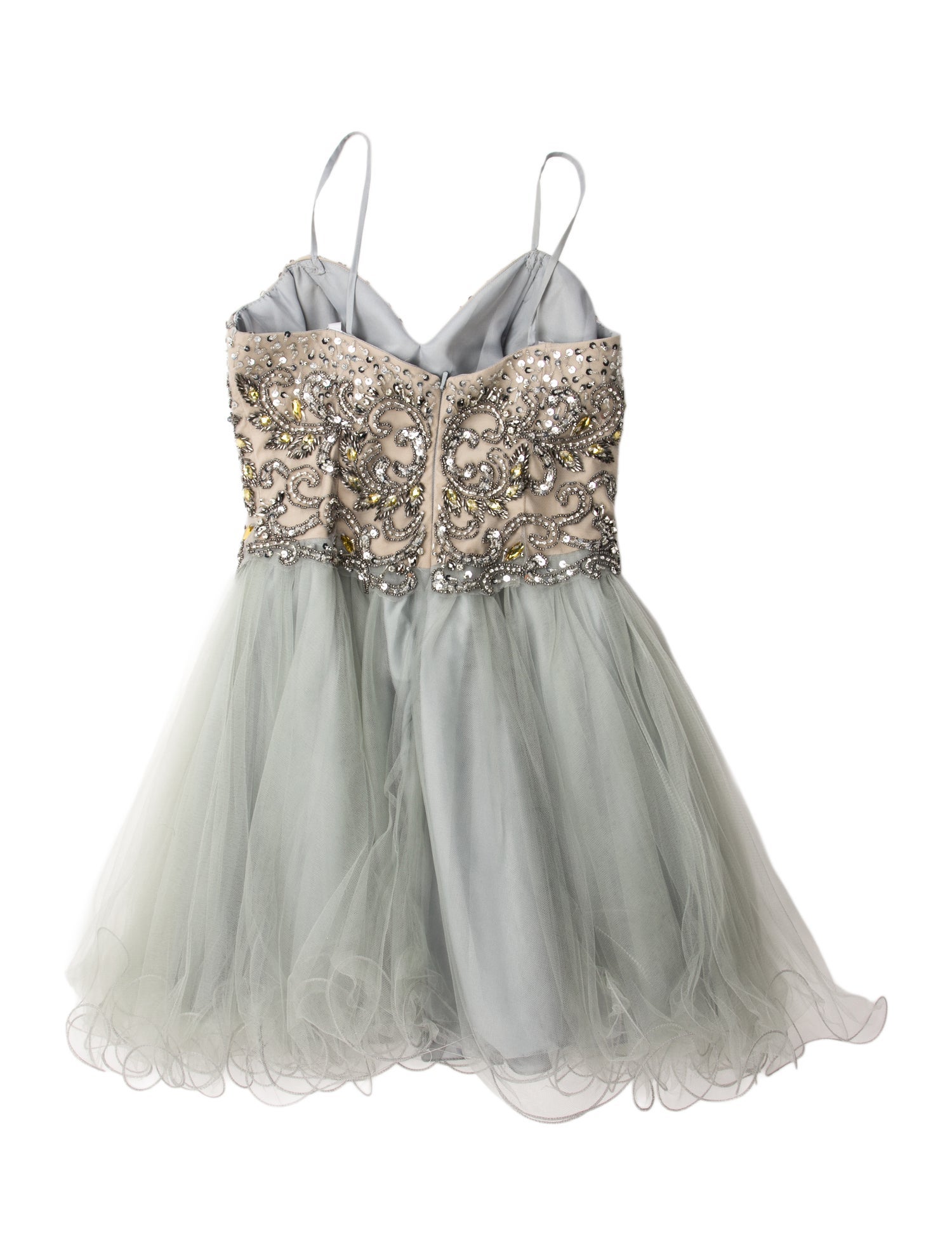 Terani Couture Square Neckline Mini Dress