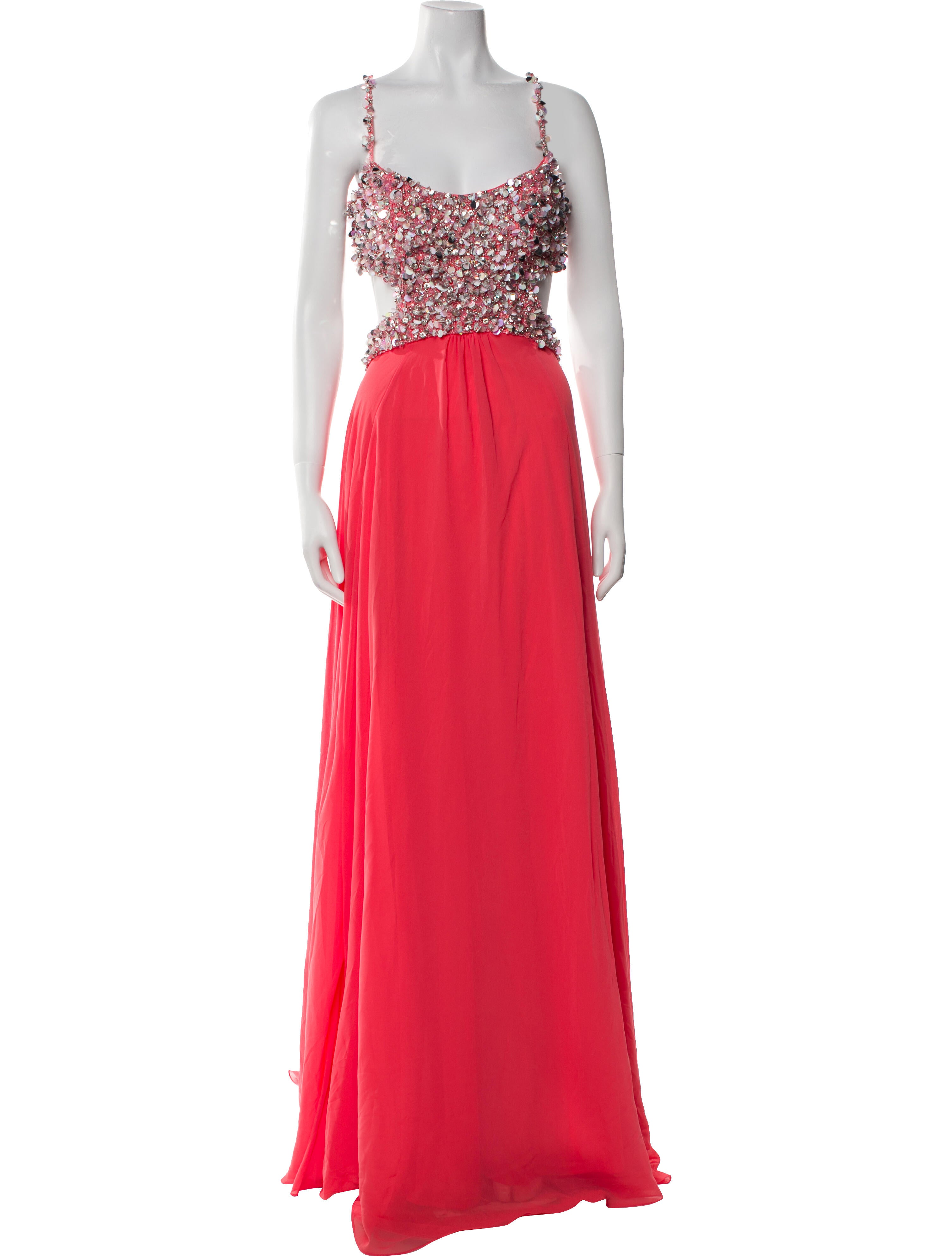 Terani Couture Square Neckline Long Dress