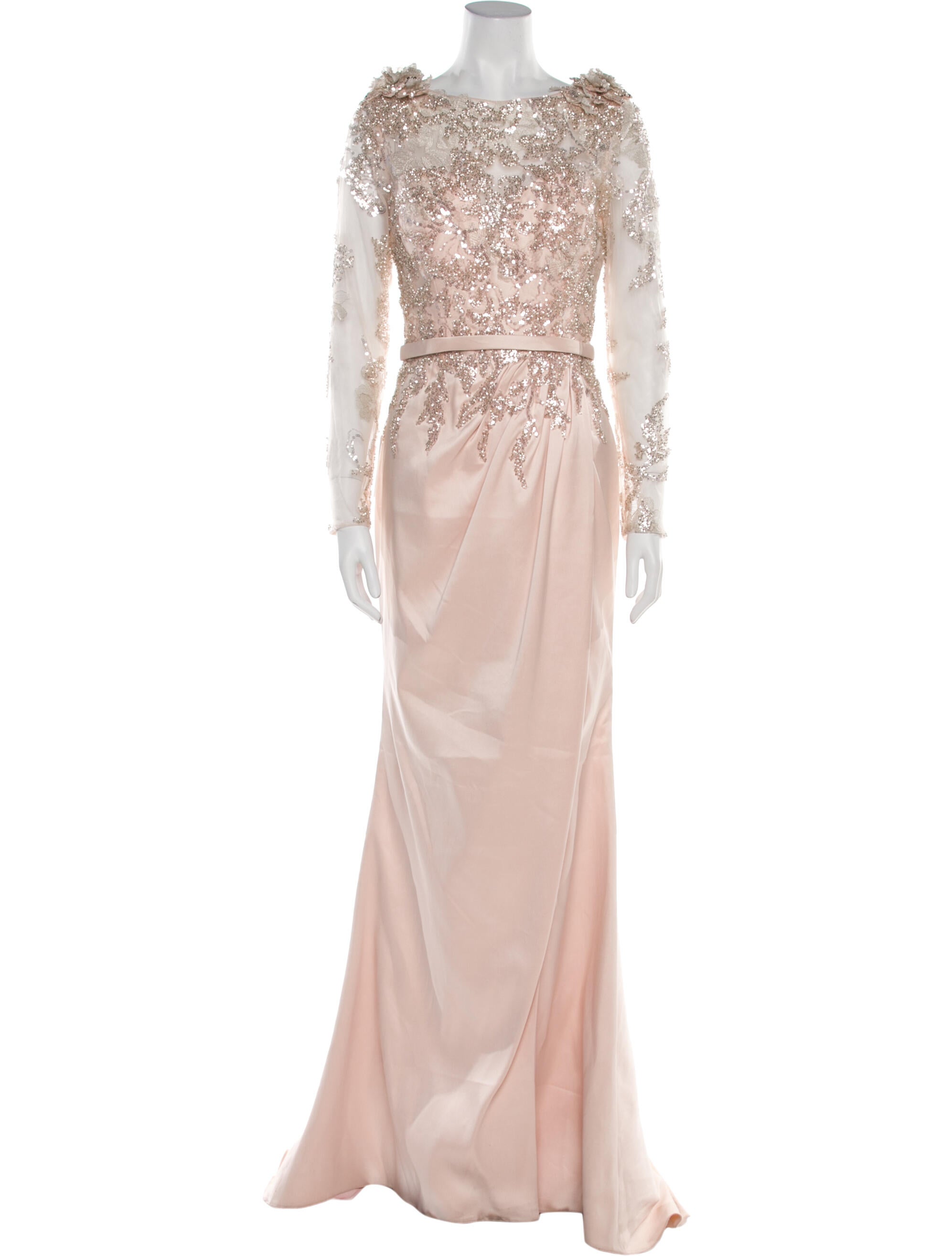 Terani Couture Scoop Neck Long Dress