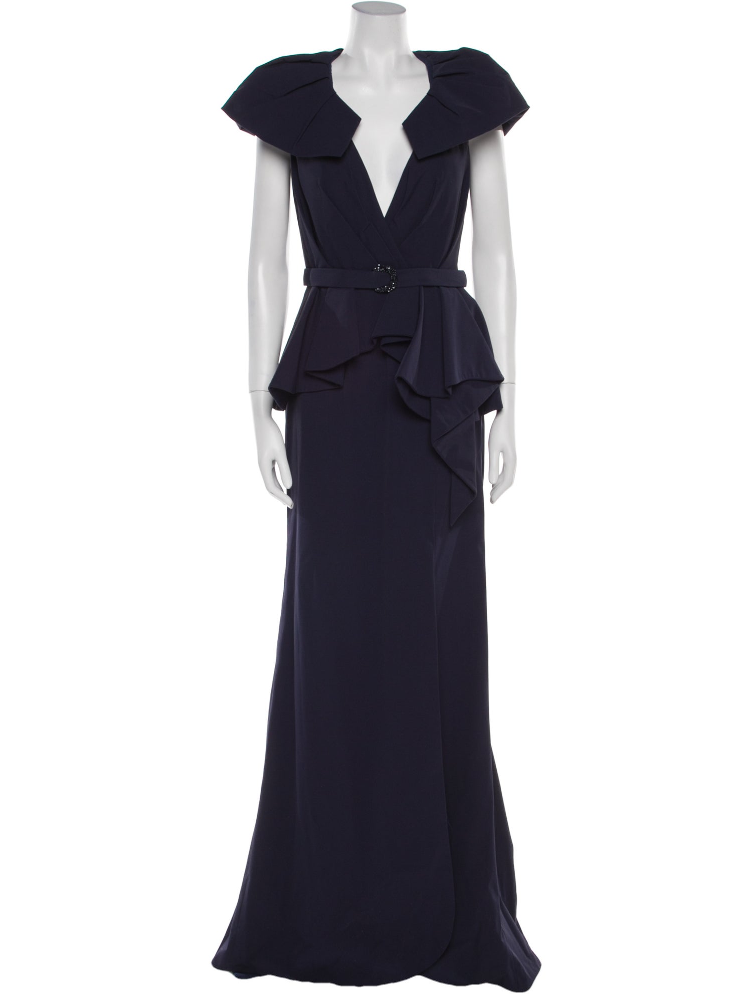 Terani Couture V-Neck Long Dress