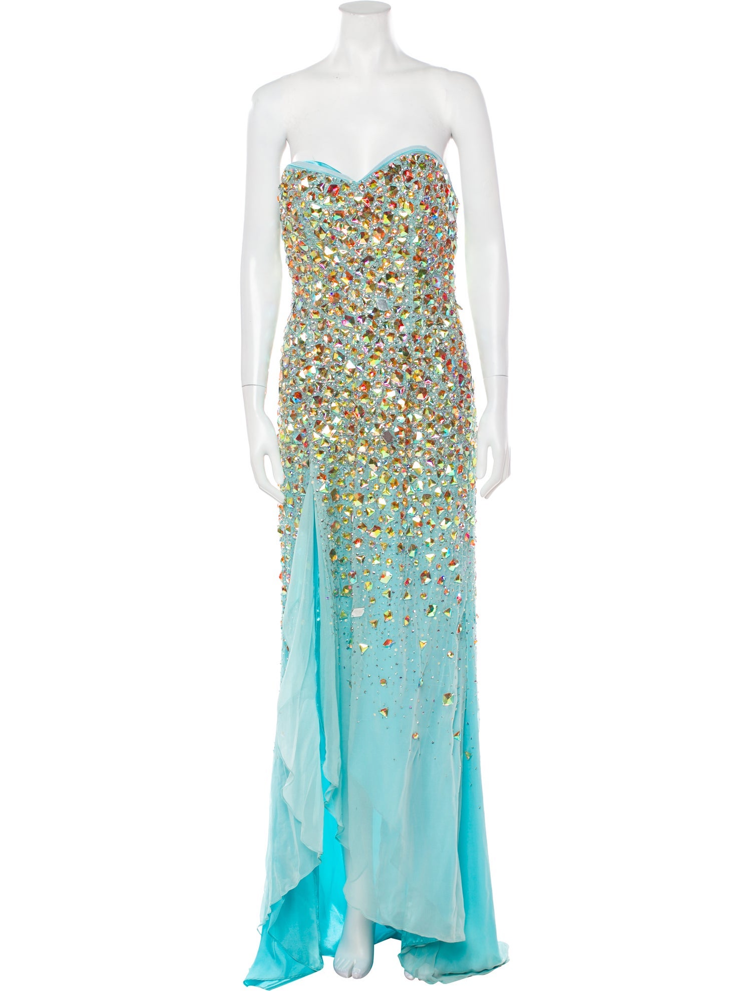 Terani Couture Silk Long Dress