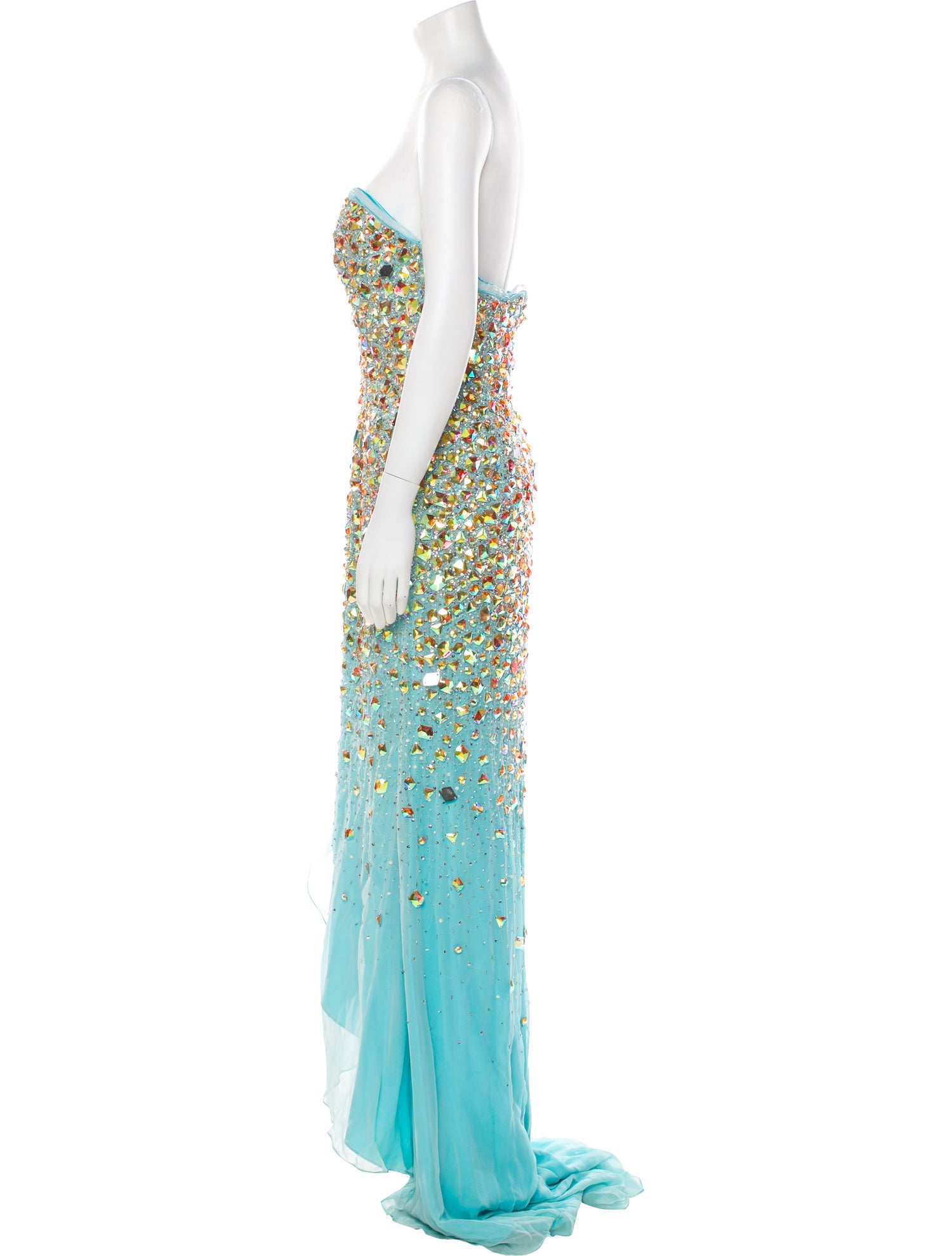 Terani Couture Silk Long Dress