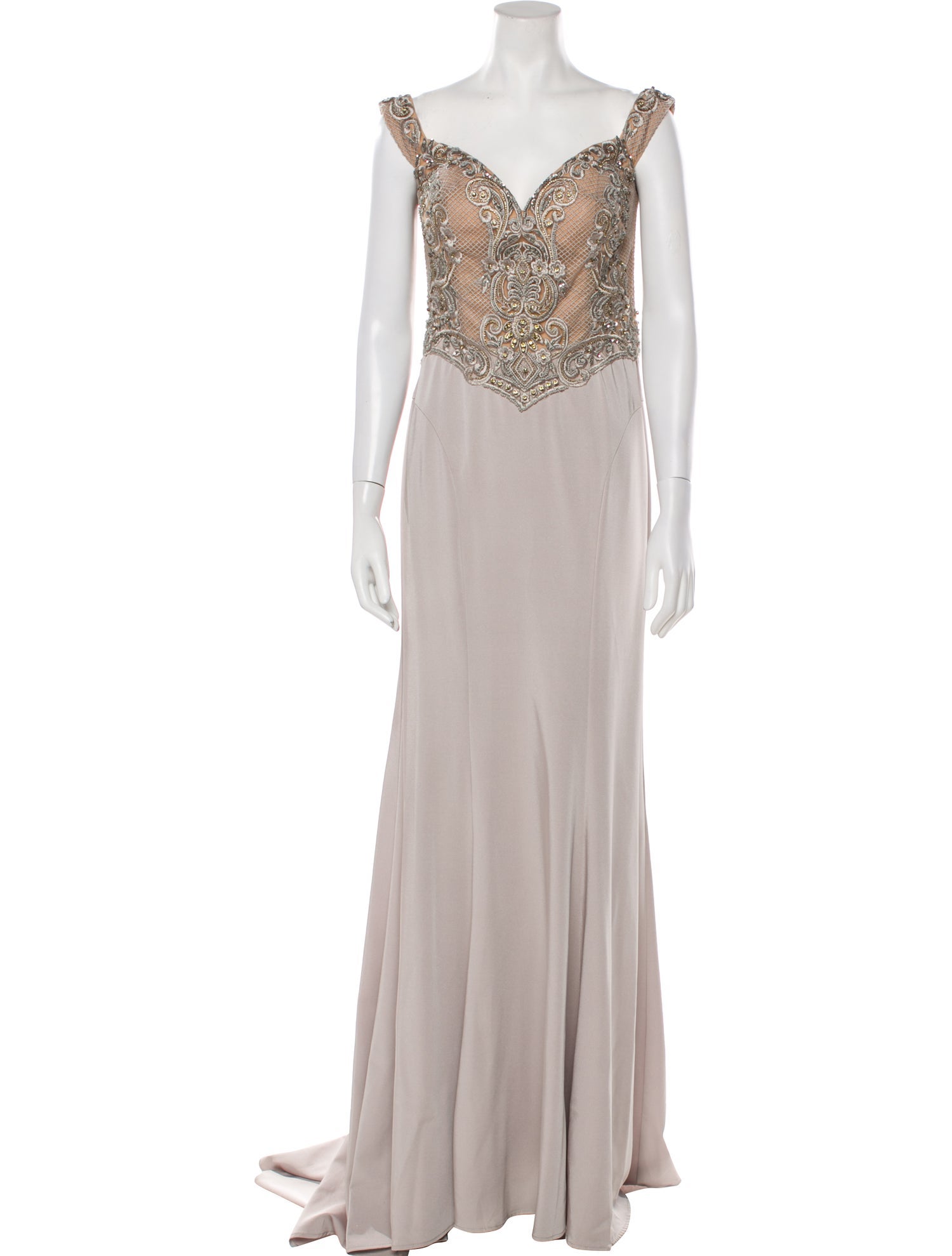 Terani Couture V-Neck Long Dress