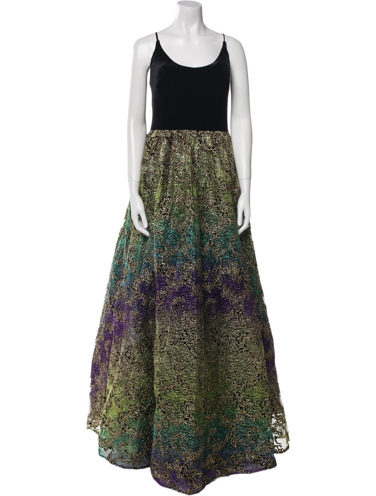 Terani Couture Printed Long Dress w/ Tags