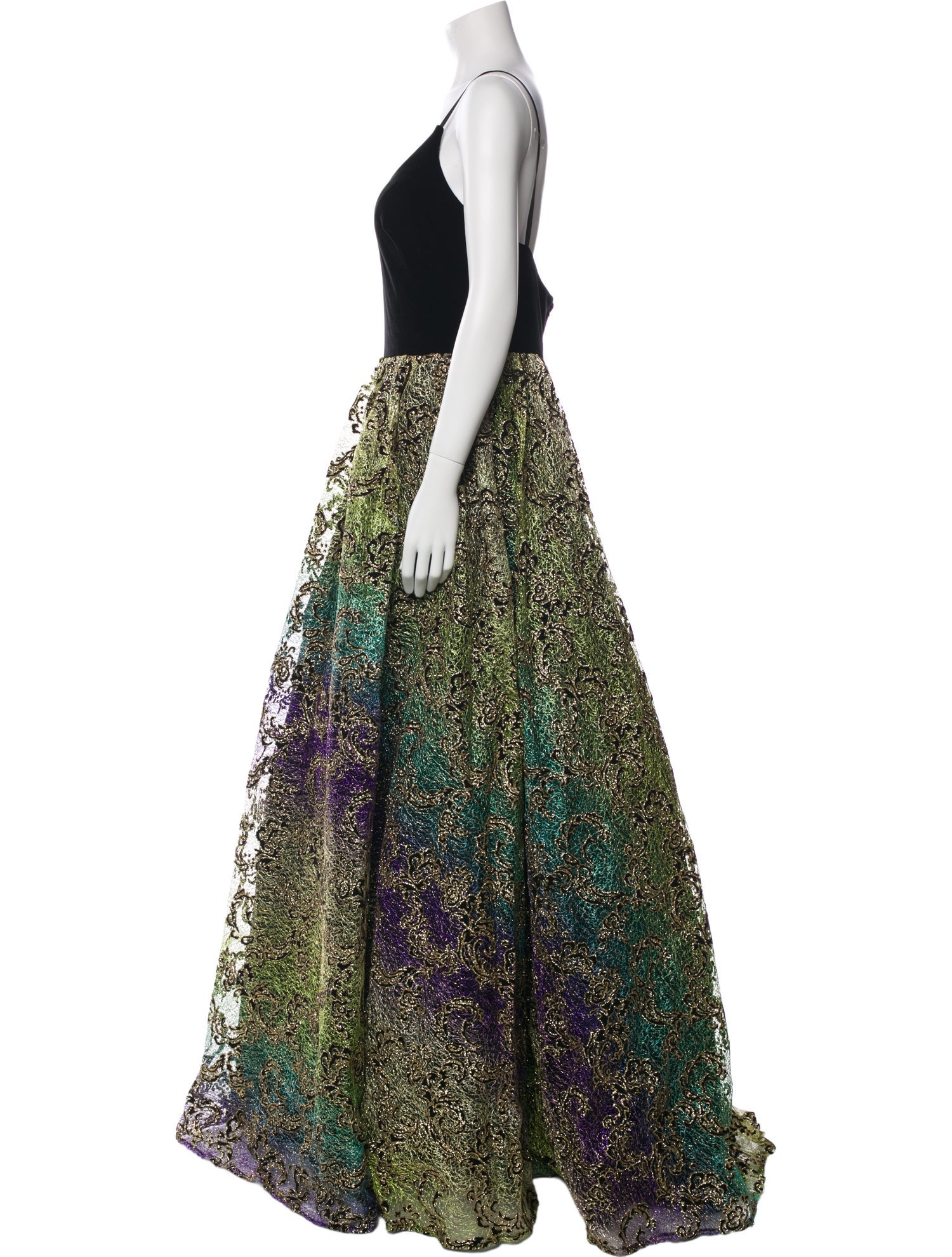 Terani Couture Printed Long Dress w/ Tags