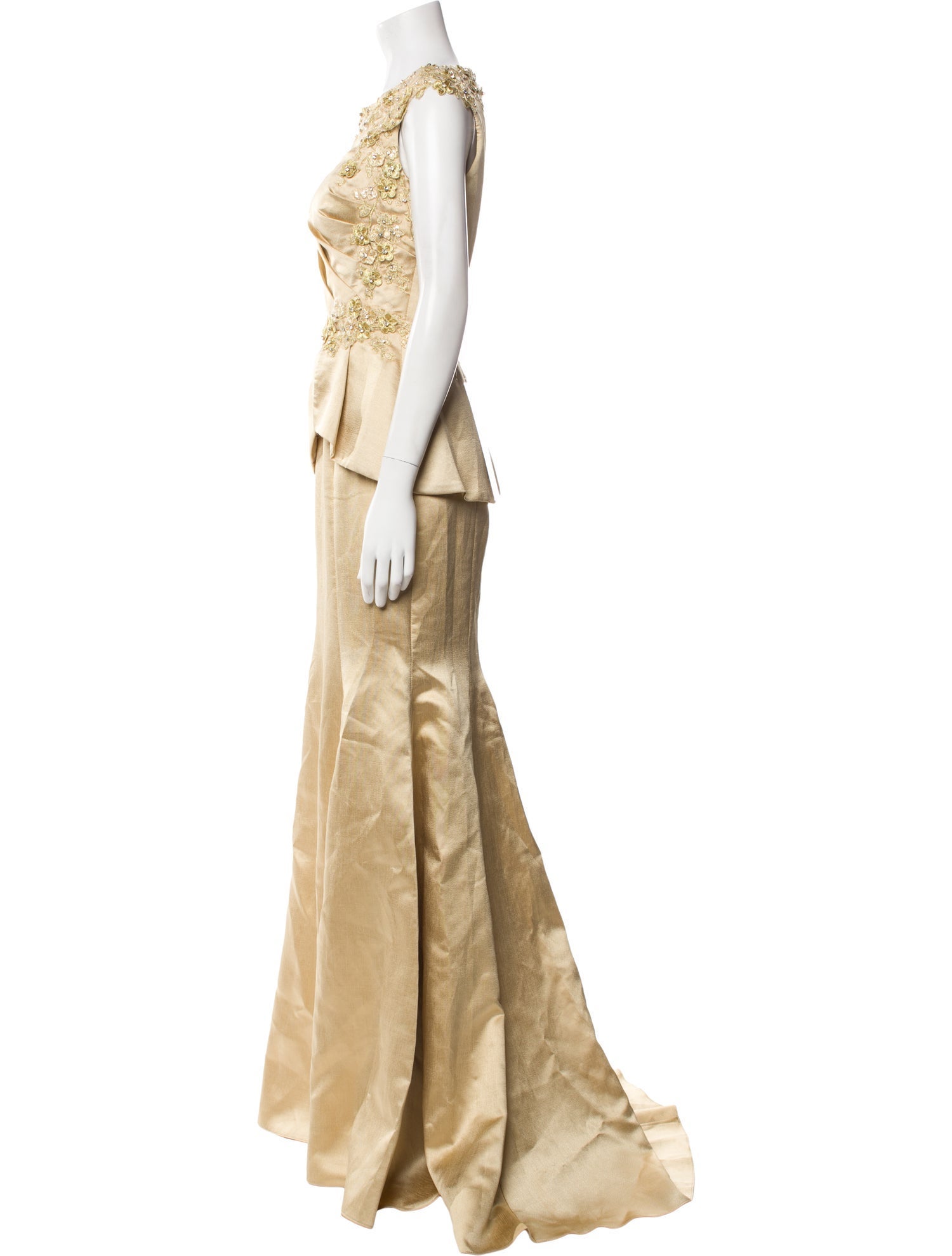 Terani Couture Bateau Neckline Long Dress w/ Tags