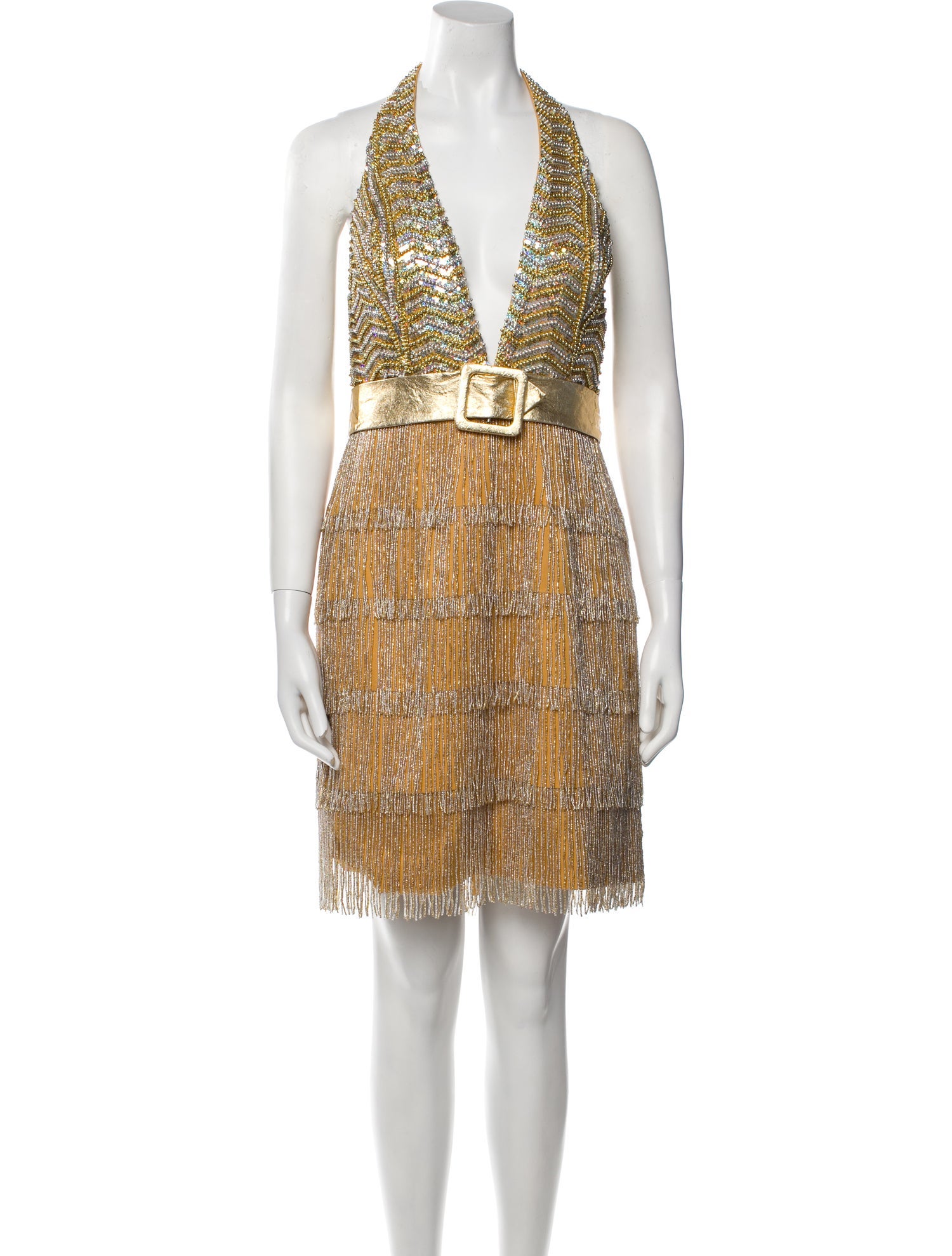 Terani Couture Printed Knee-Length Dress