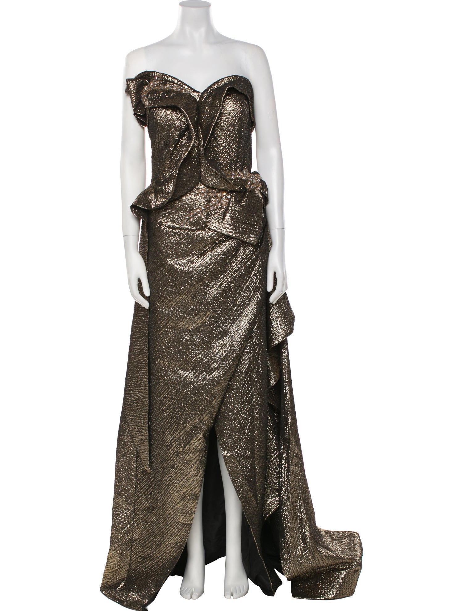 Terani Couture Silk Long Dress