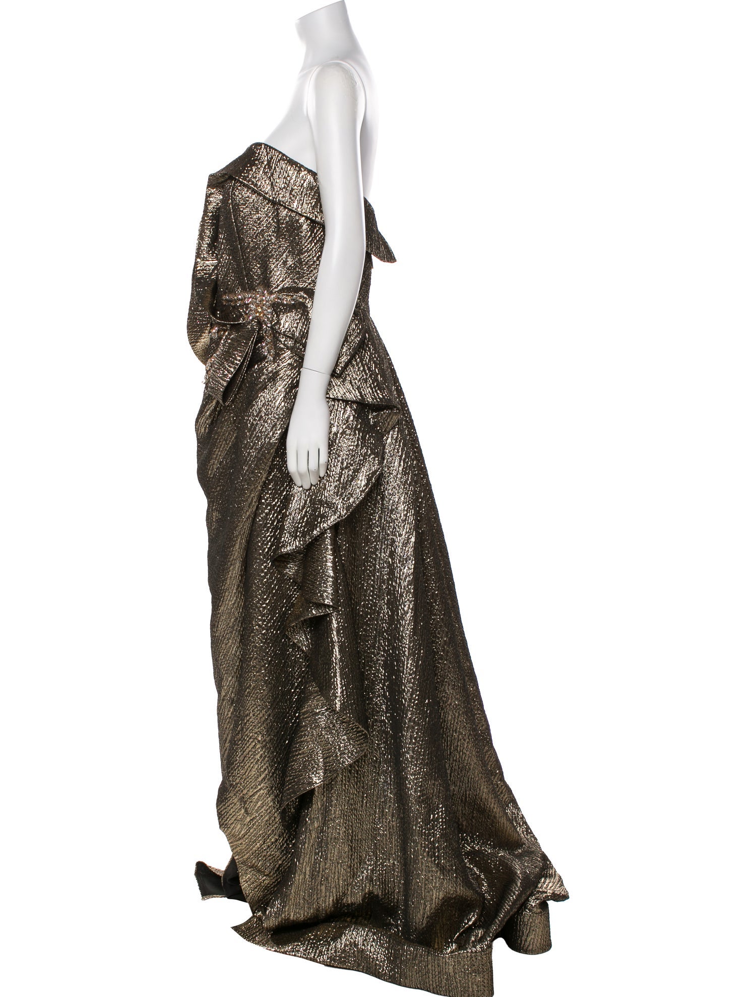 Terani Couture Silk Long Dress