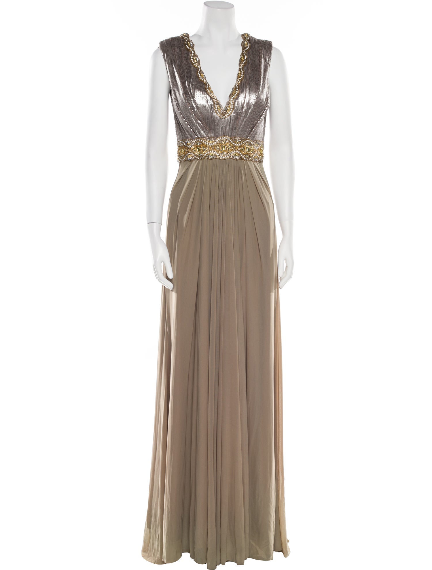 Terani Couture V-Neck Long Dress w/ Tags