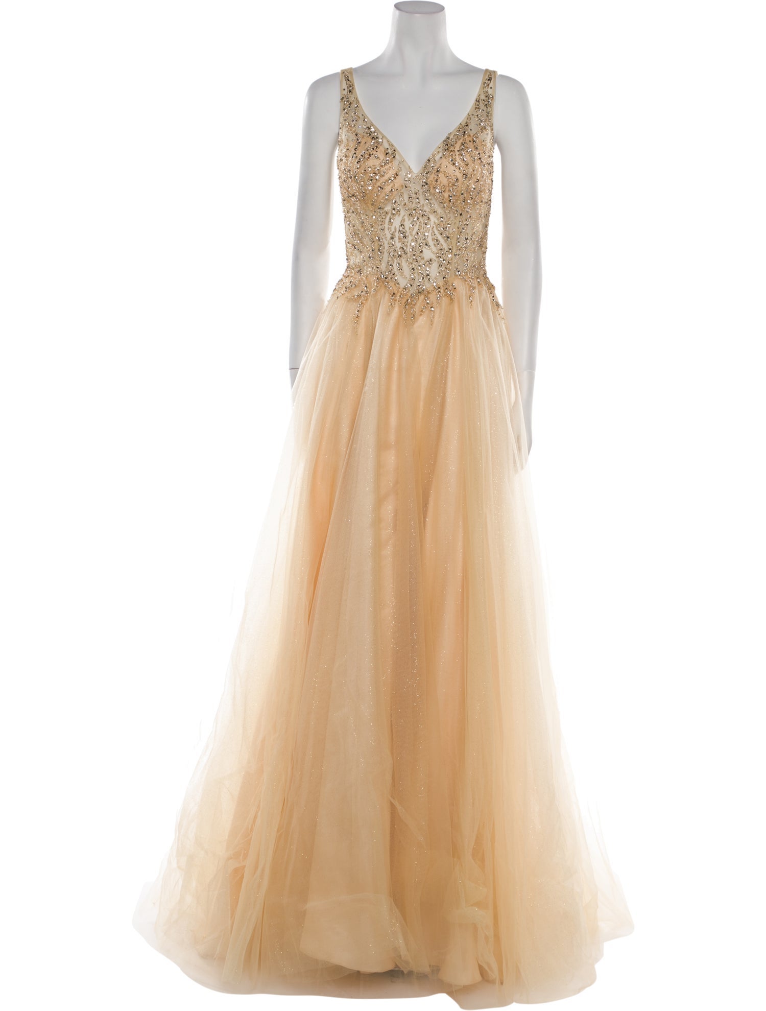 Terani Couture Patterned Long Dress