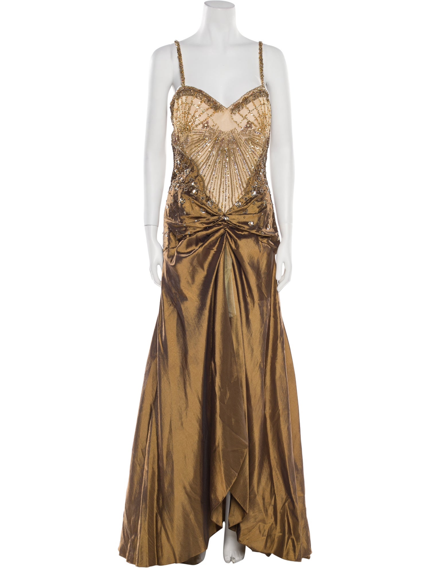 Terani Couture Patterned Long Dress