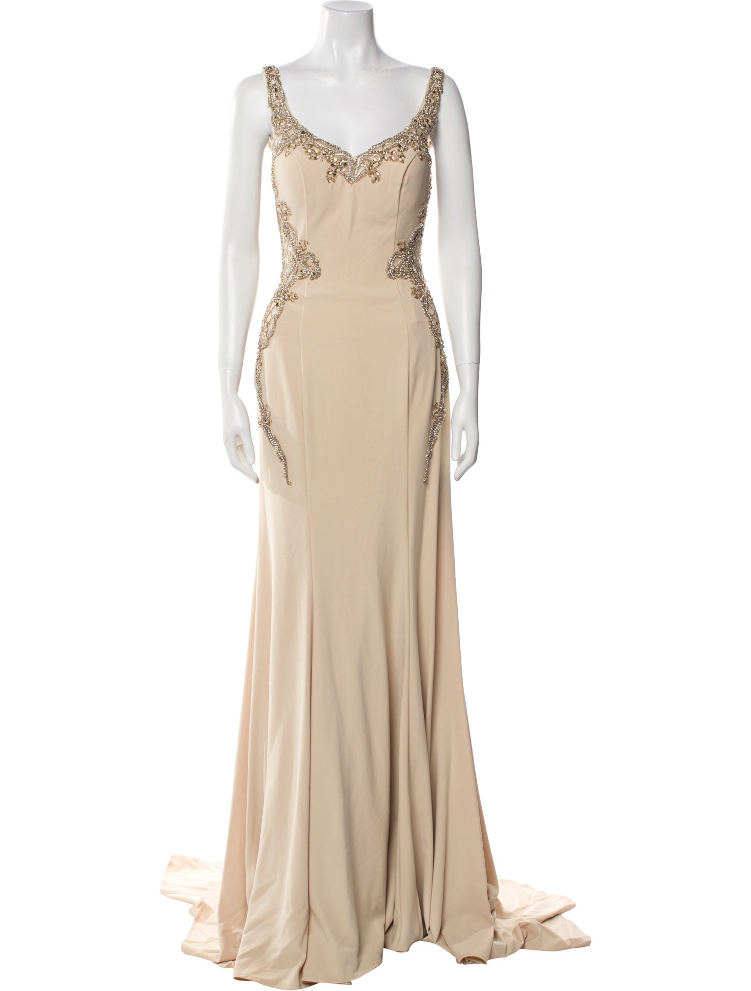 Terani Couture V-Neck Long Dress w/ Tags