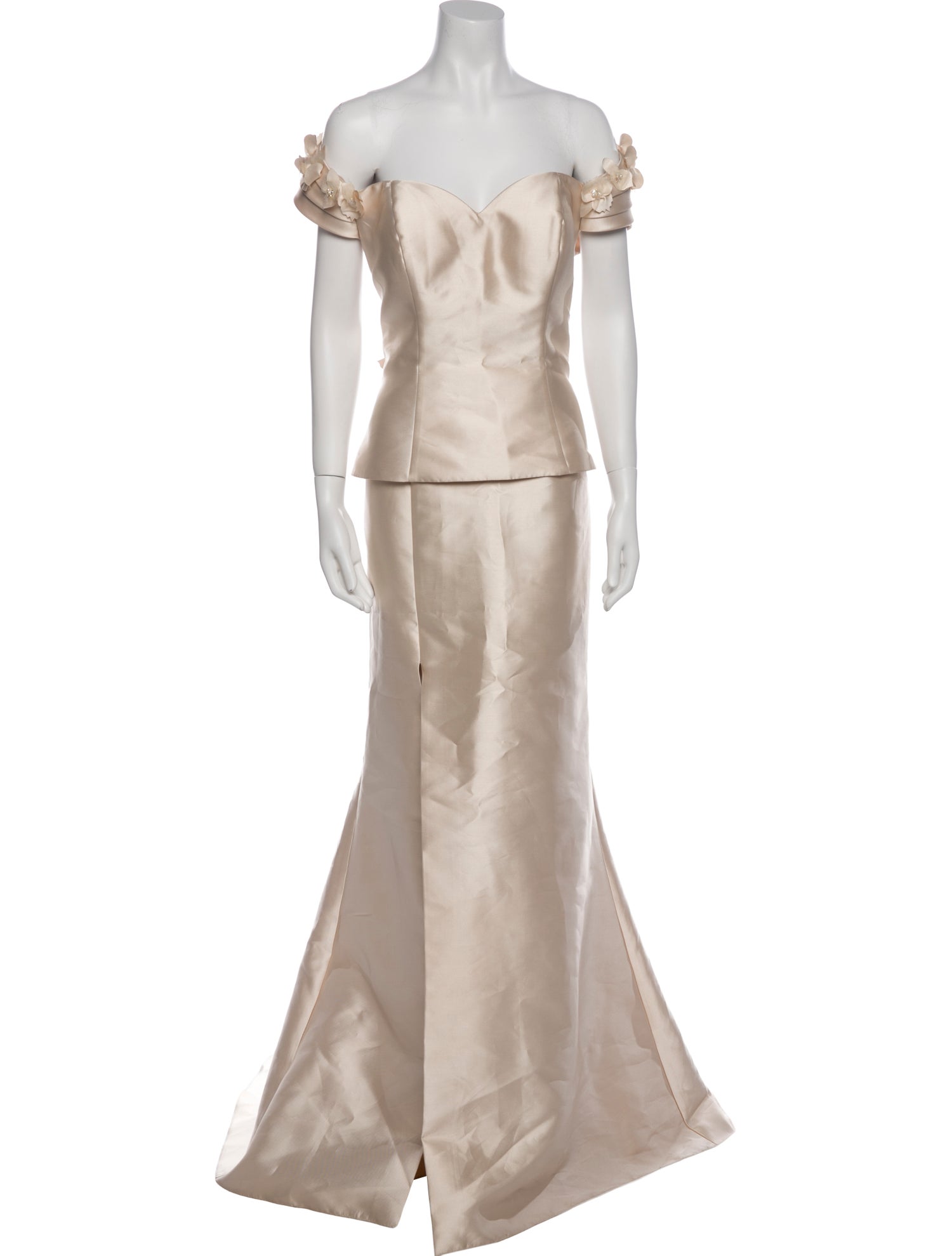 Terani Couture Off-The-Shoulder Long Dress