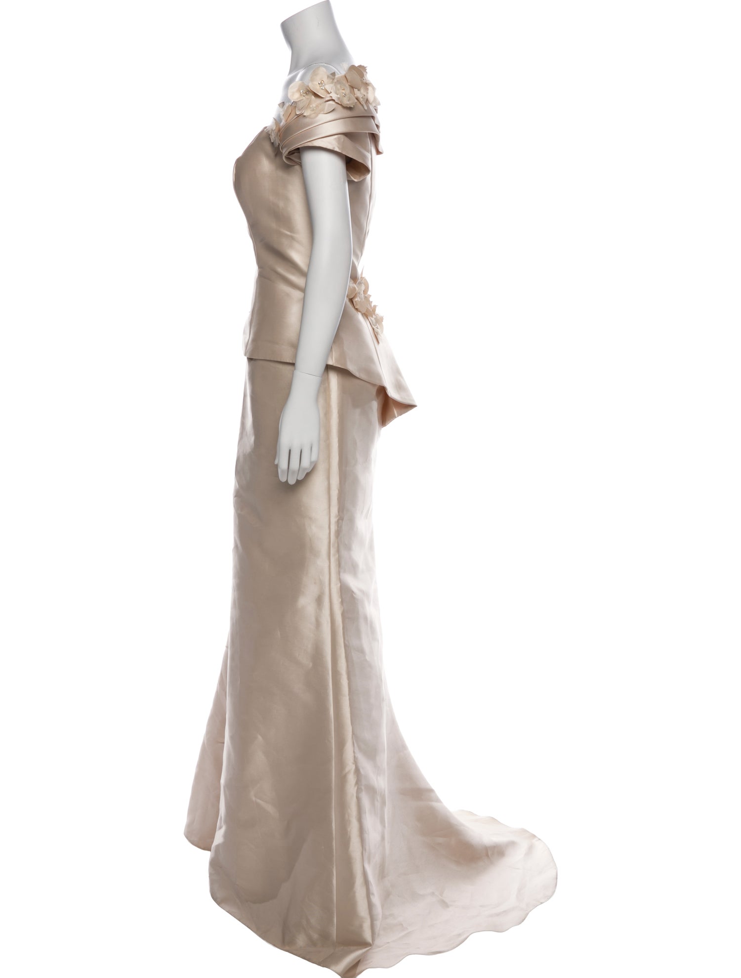 Terani Couture Off-The-Shoulder Long Dress