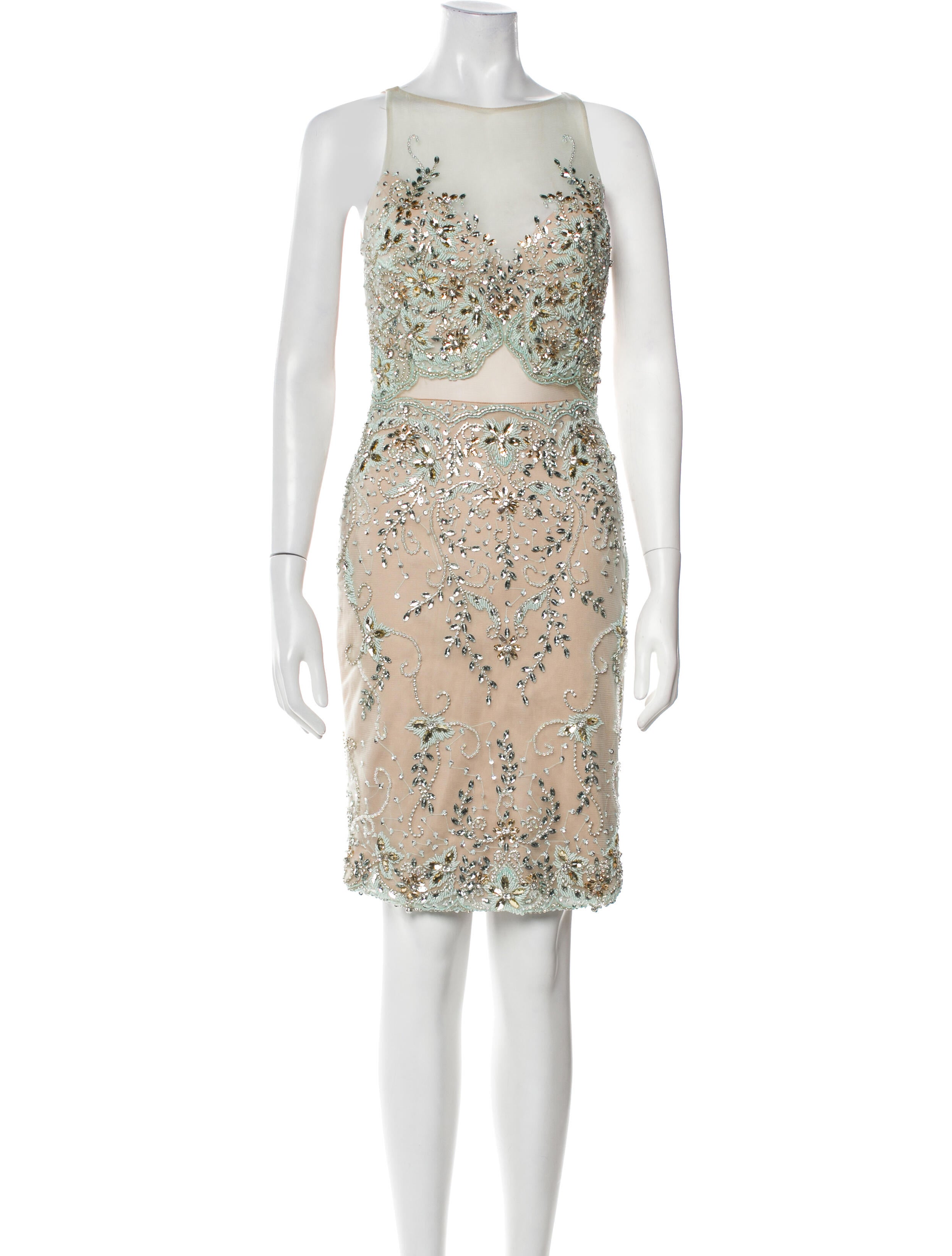 Terani Couture Lace Pattern Knee-Length Dress w/ Tags