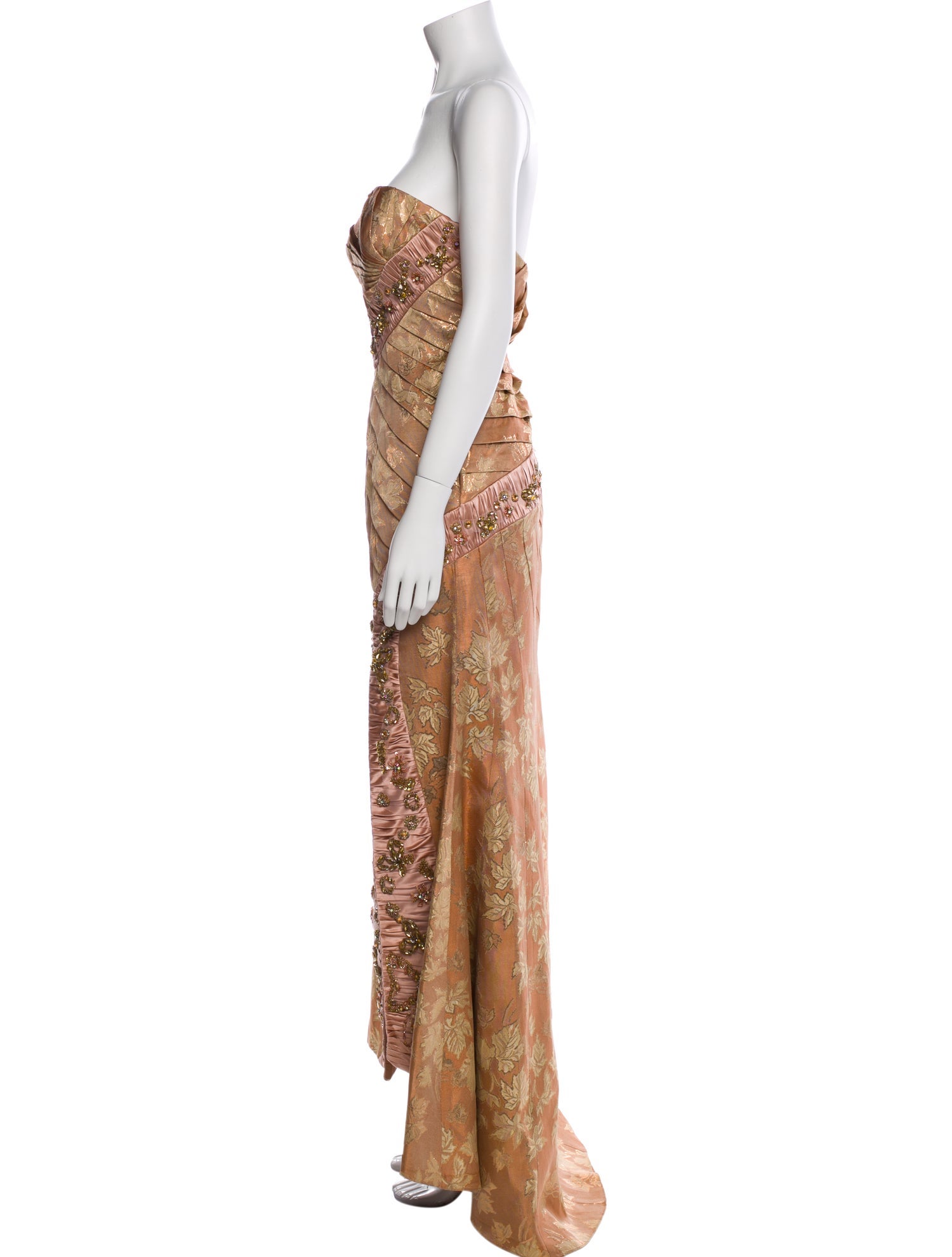 Terani Couture Linen Long Dress