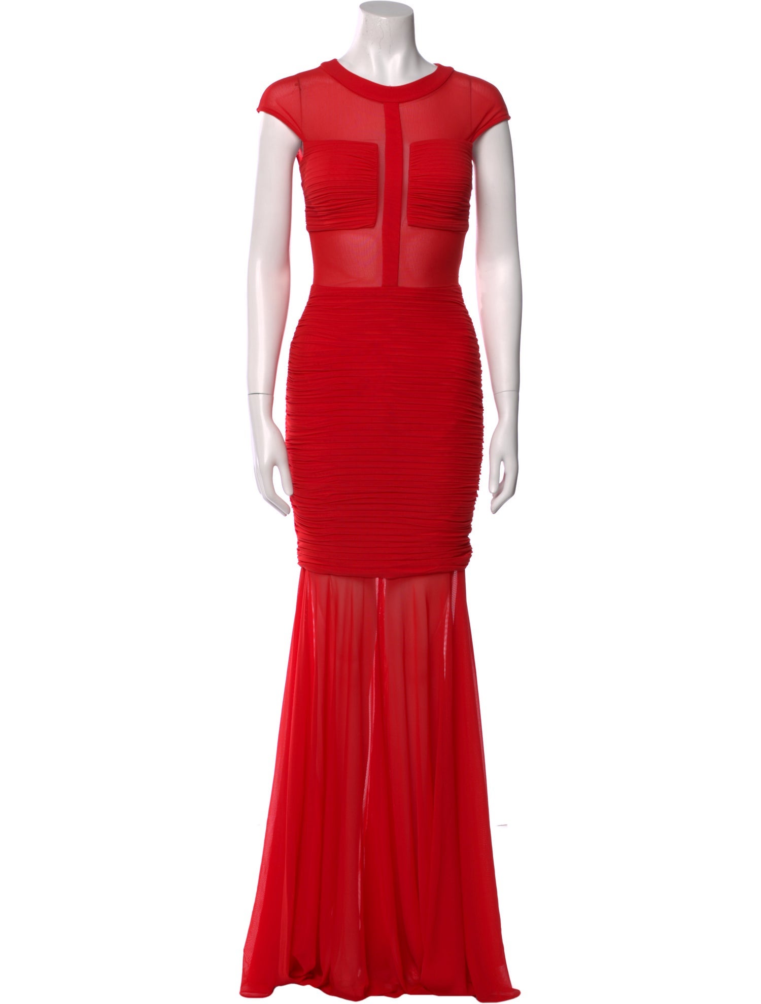 Terani Couture Crew Neck Long Dress