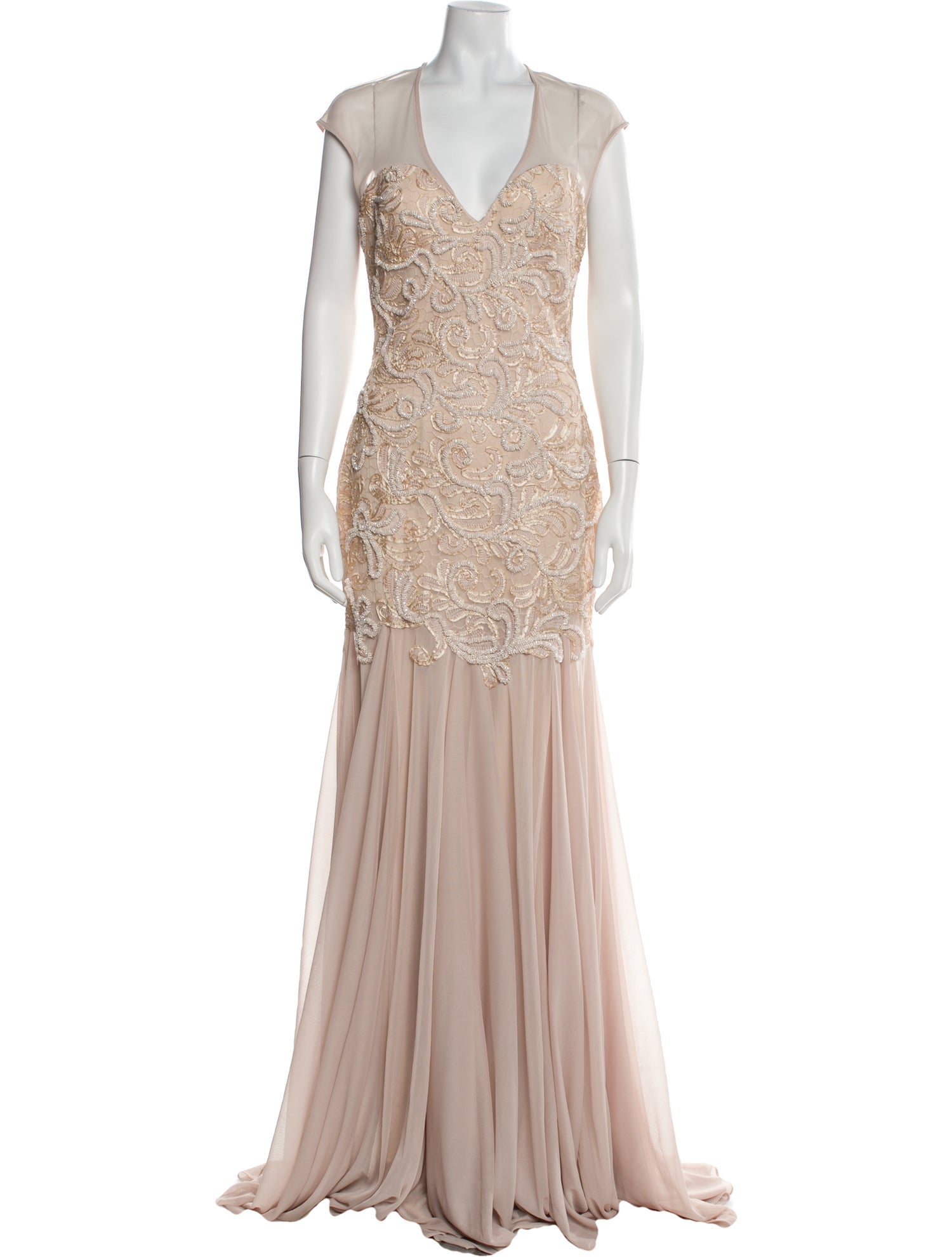 Terani Couture V-Neck Long Dress w/ Tags