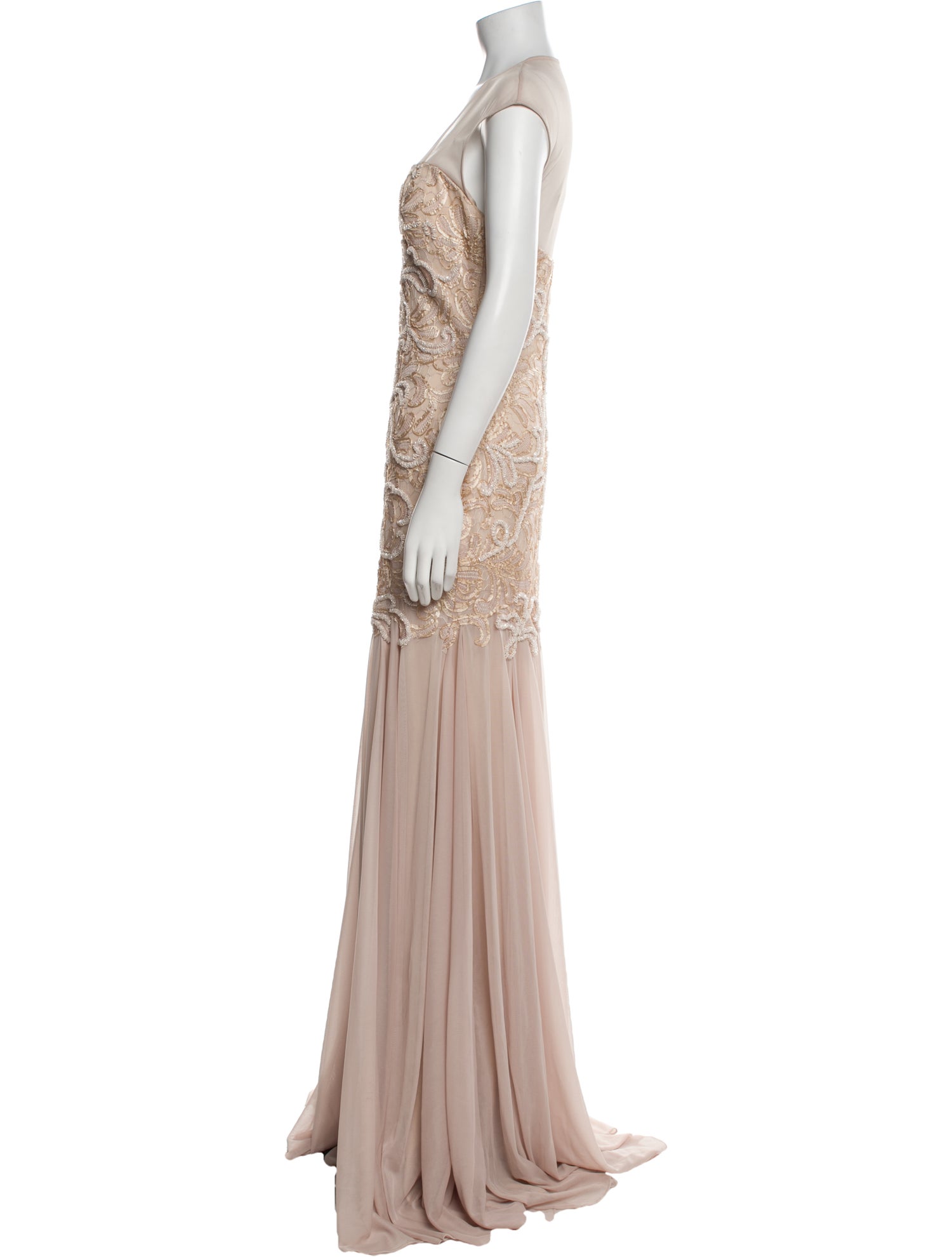 Terani Couture V-Neck Long Dress w/ Tags